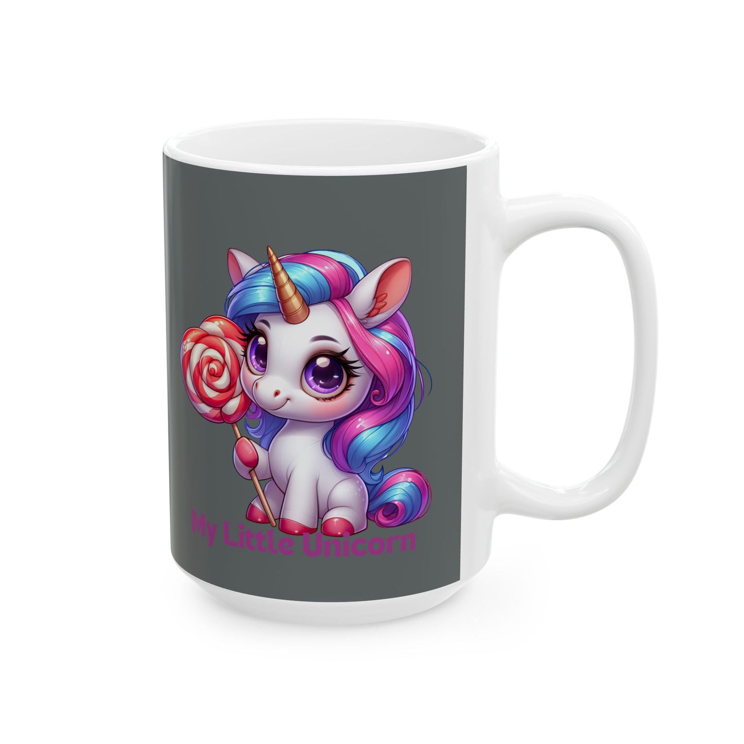My Little Unicorn Princess Mug 11-15 Ounces Dark Grey