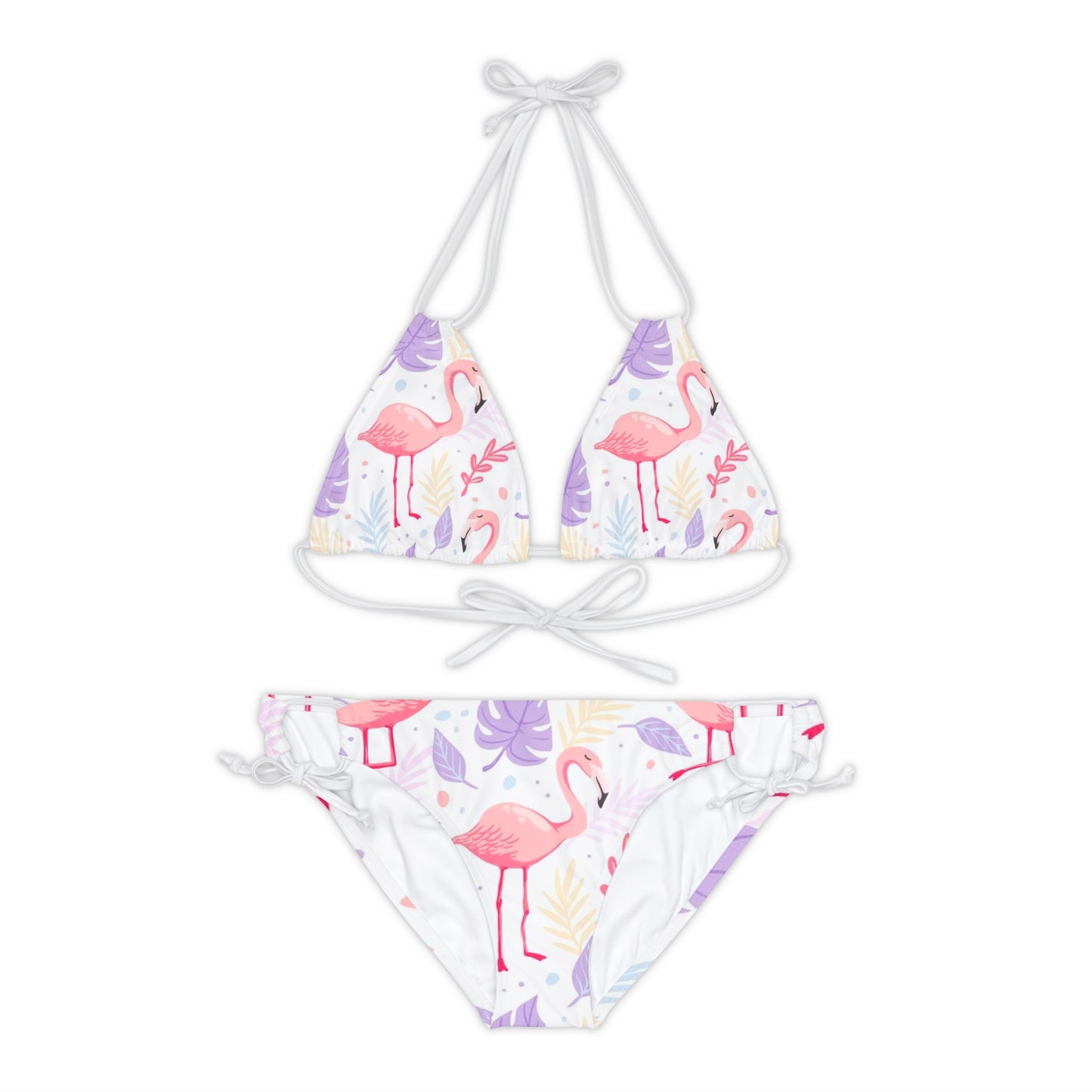 Flemish Strappy Bikini Set White