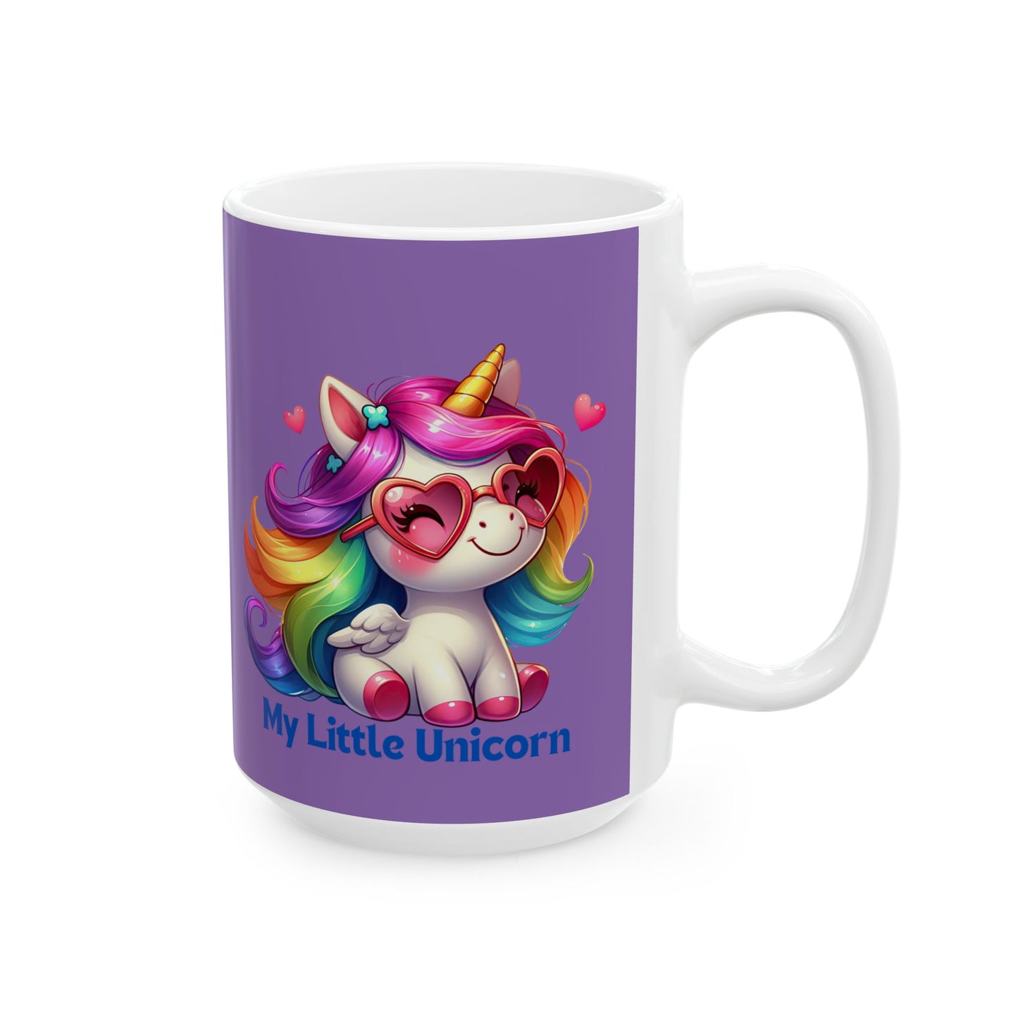 My Little Unicorn Rainbow Mug 11-15 Ounces Light Purple