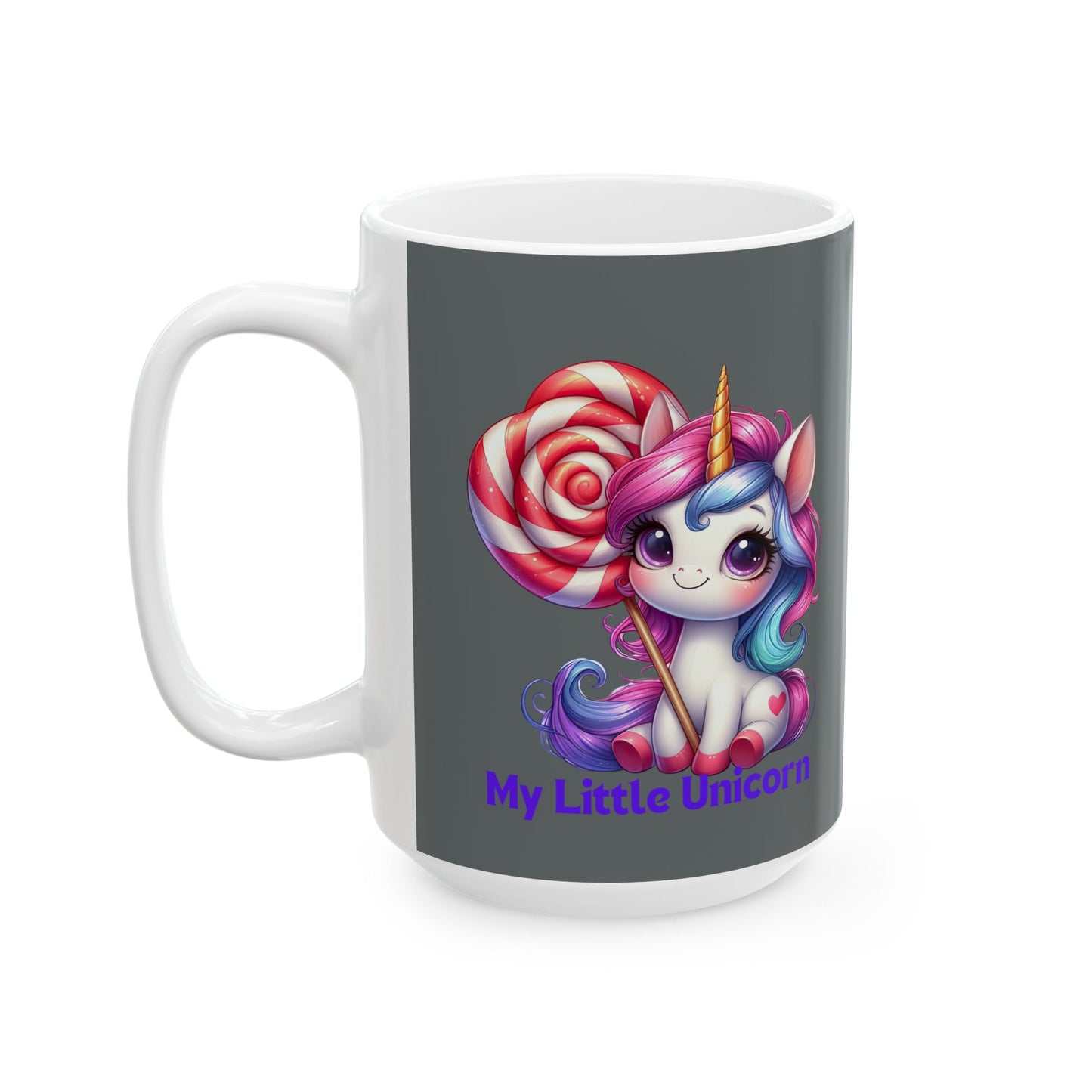 My Little Unicorn Sweet Mug 11-15 Ounces Dark Grey