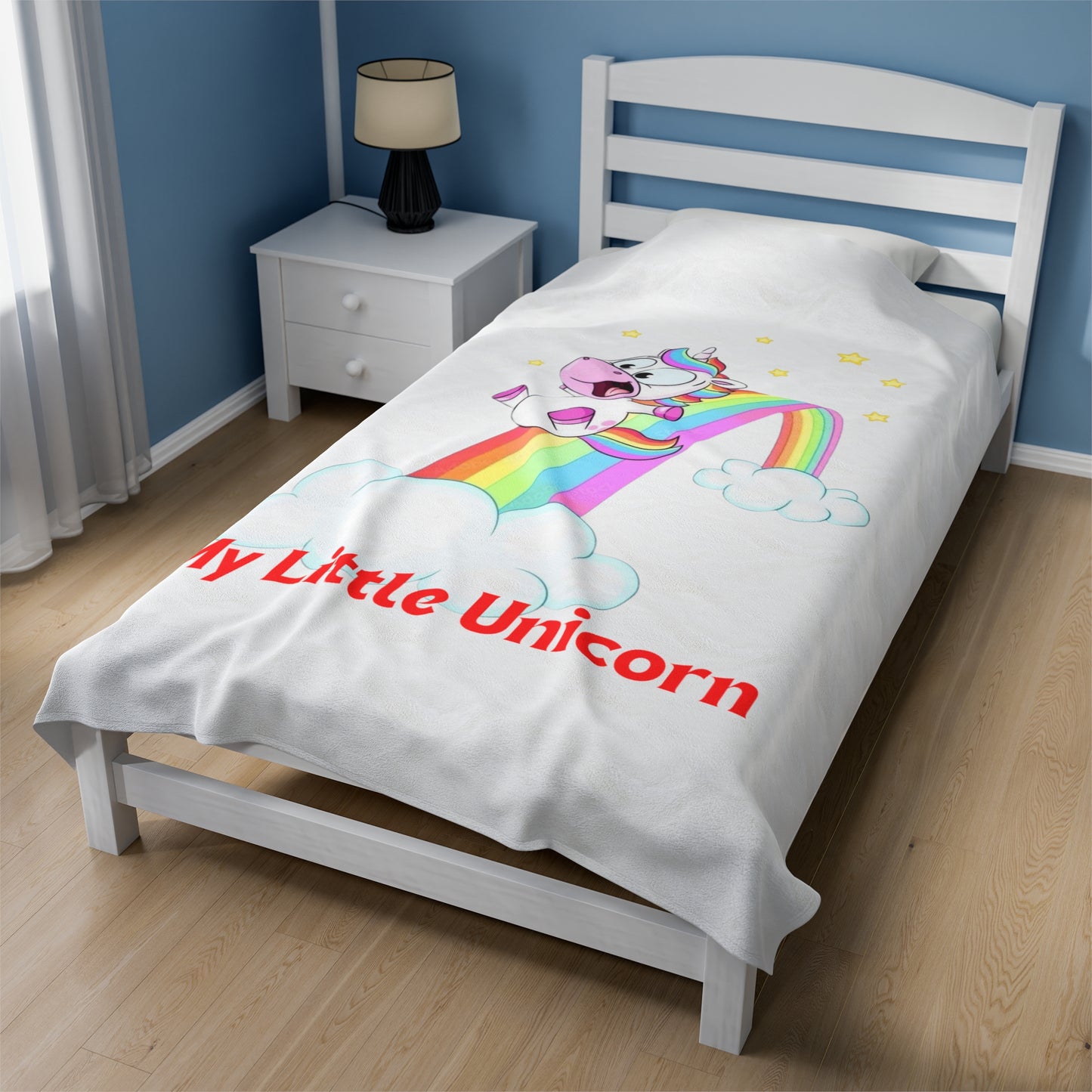 My Little Unicorn Rainbow Blankets White