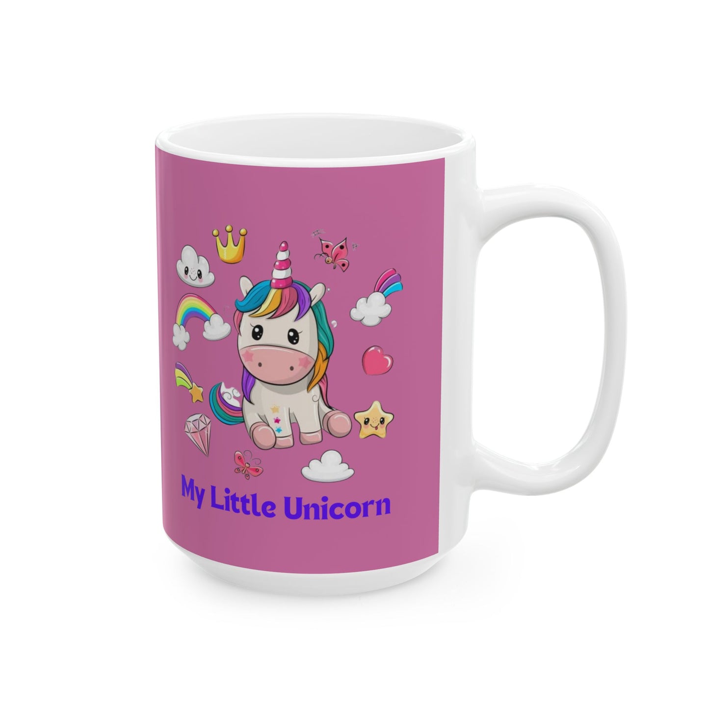 My Little Unicorn Fantasy Mug 11-15 Ounces Light Pink