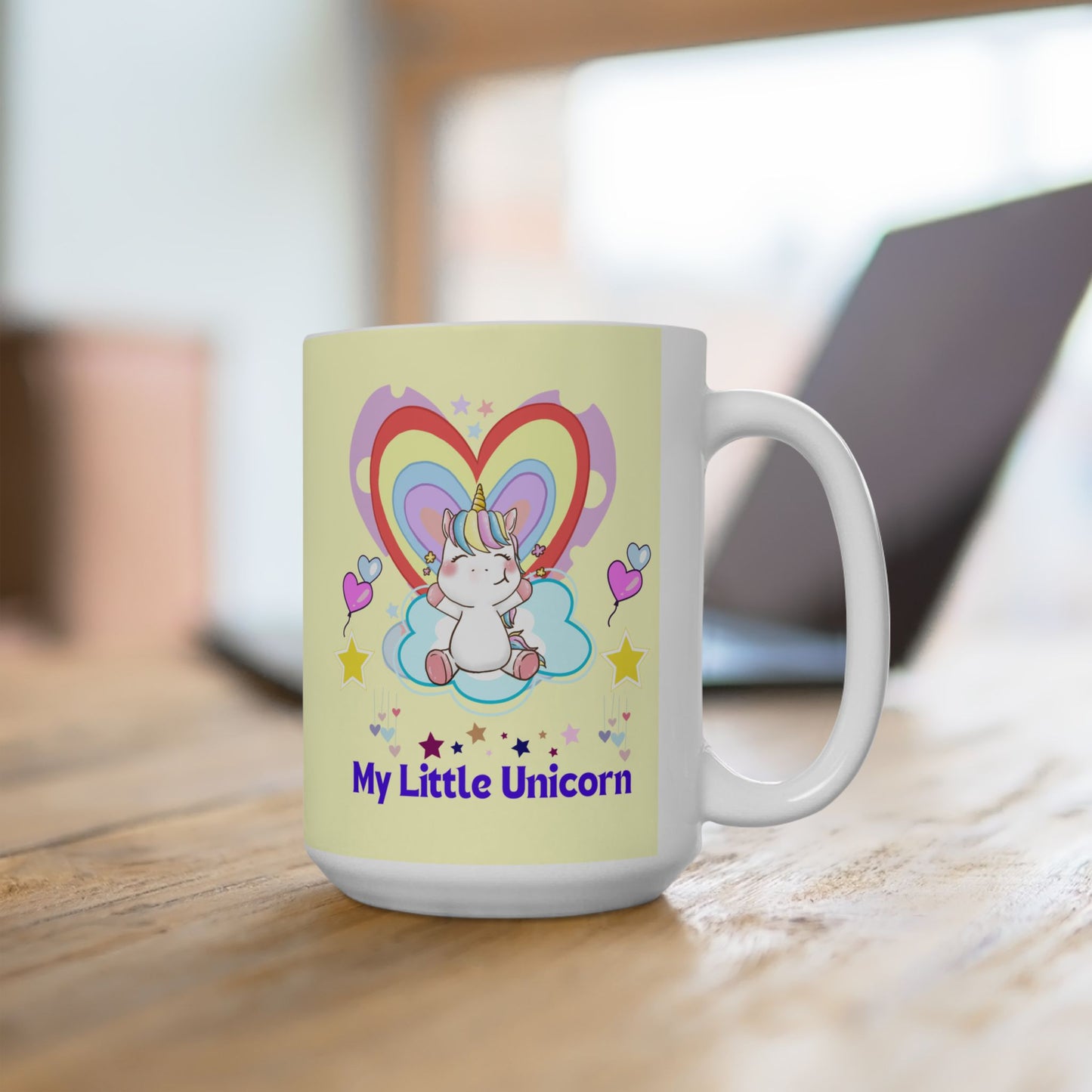 My Little Unicorn Love Mug 11-15 Ounces Yellow