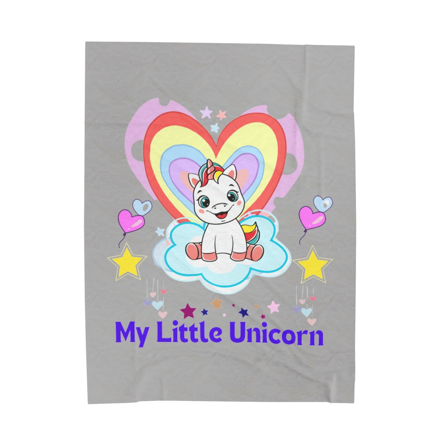 My Little Gold Star Unicorn Blankets White