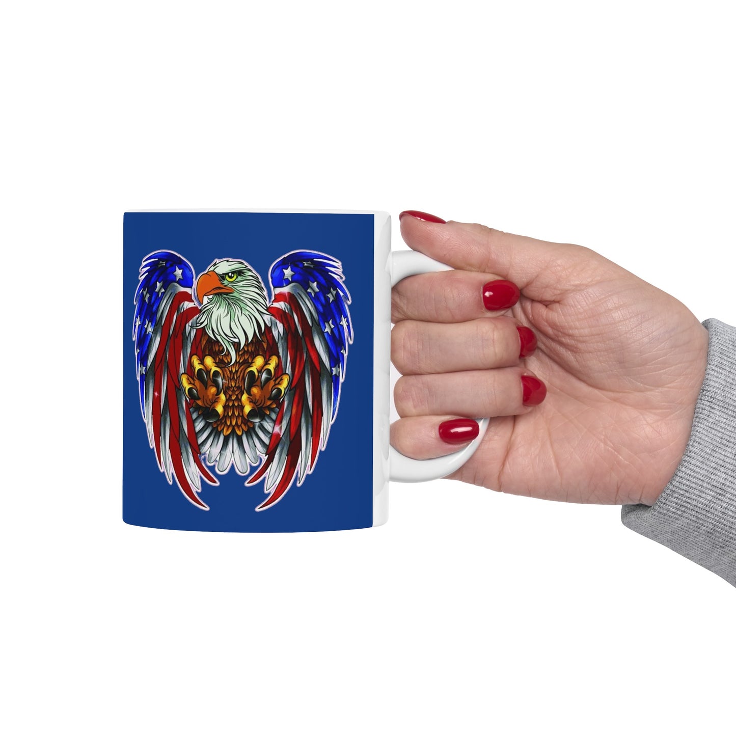 Eagle Make America Great Mug 11 Ounces Dark Blue