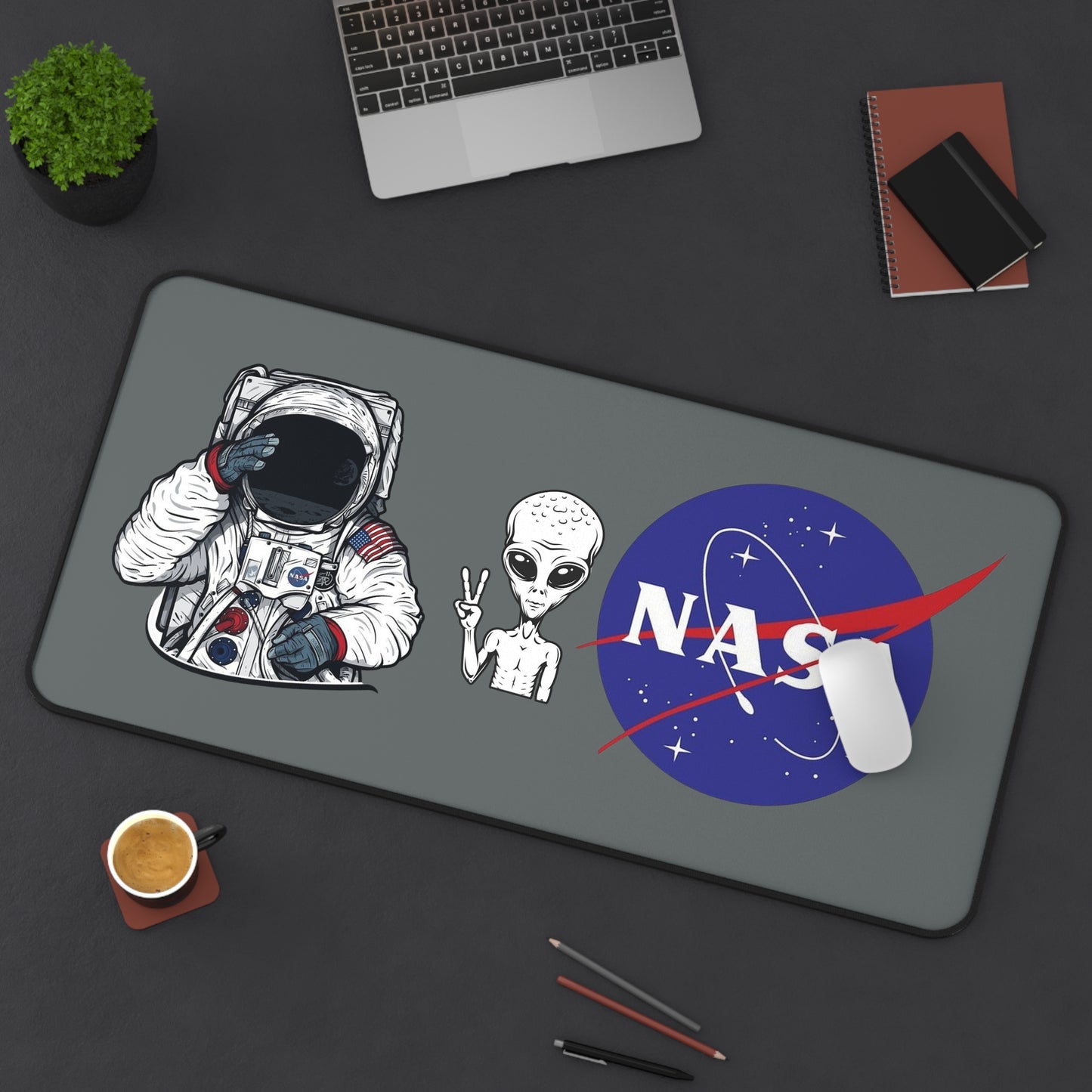 Nasa Mouse Pad Dark Grey