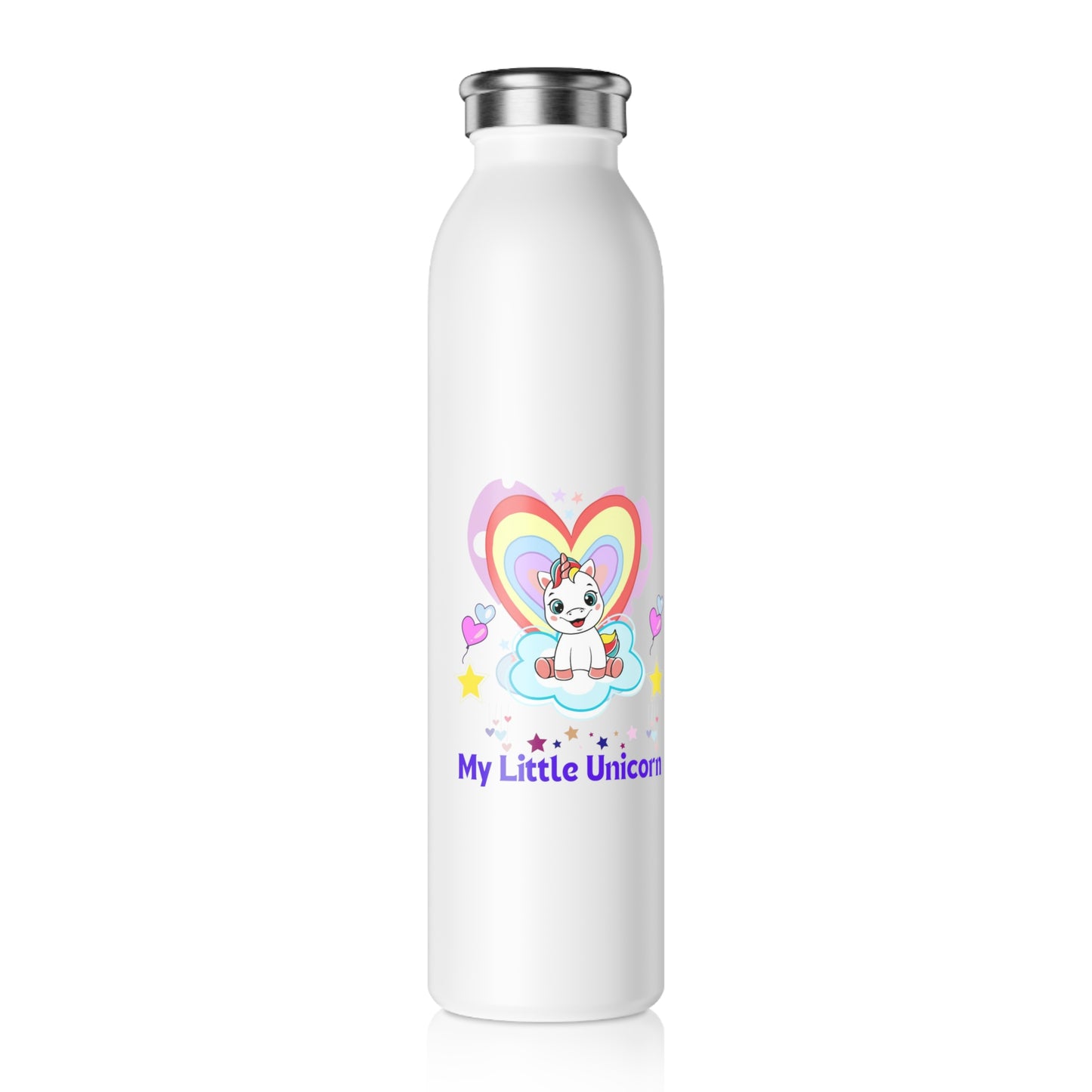 My Little Gold Star Unicorn Bottle 20 Ounces White