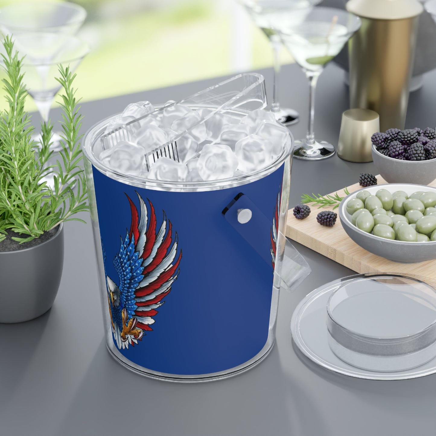 Ice Bucket with Tongs
