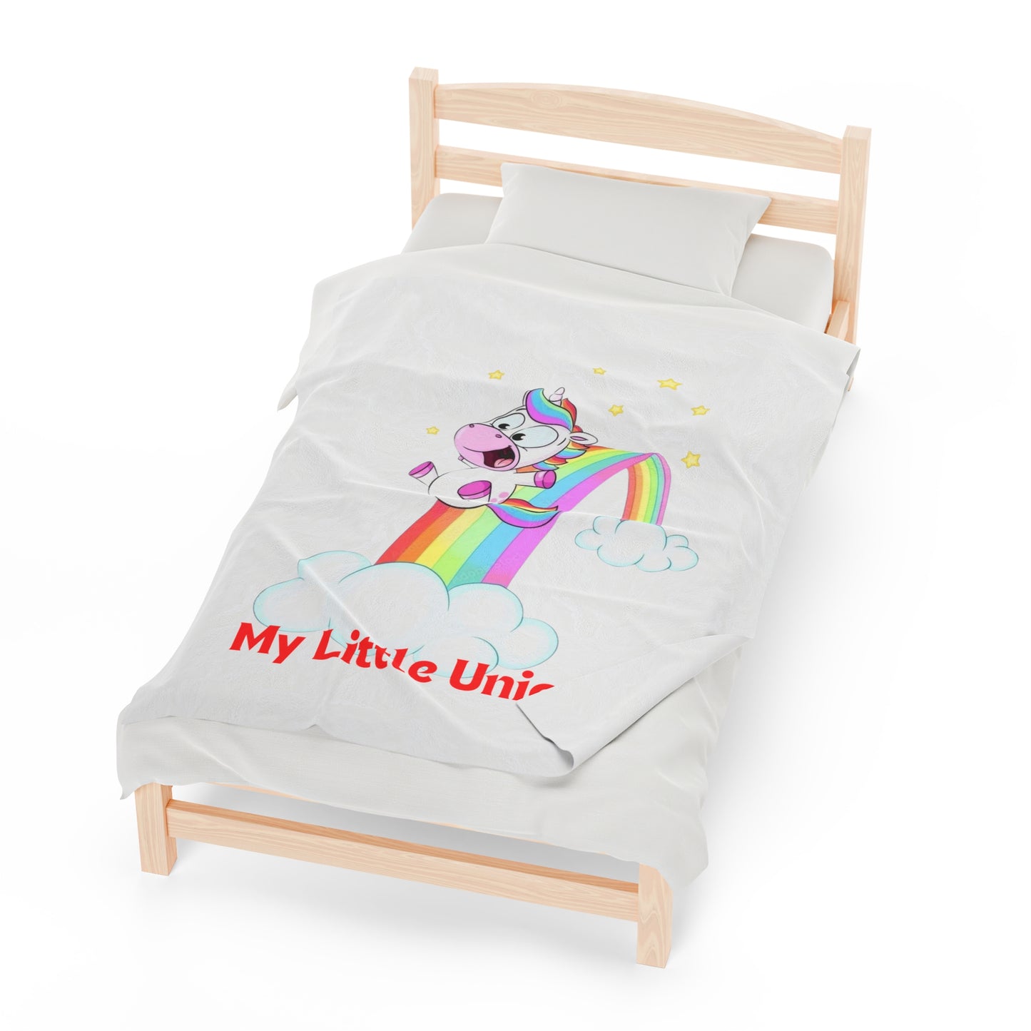 My Little Unicorn Rainbow Blankets White