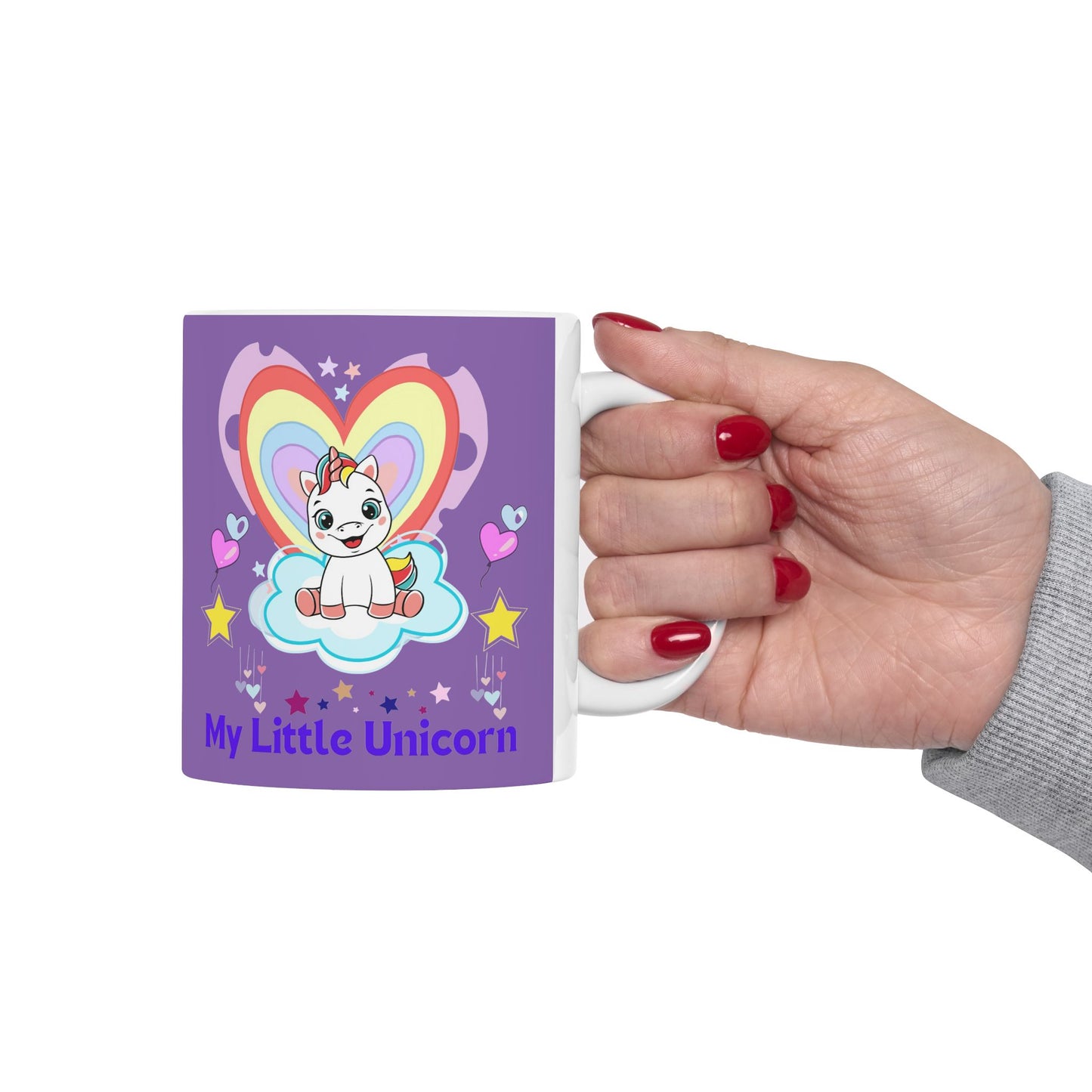 My Little Gold Star Unicorn Mug 11-15 Ounces Light Purple