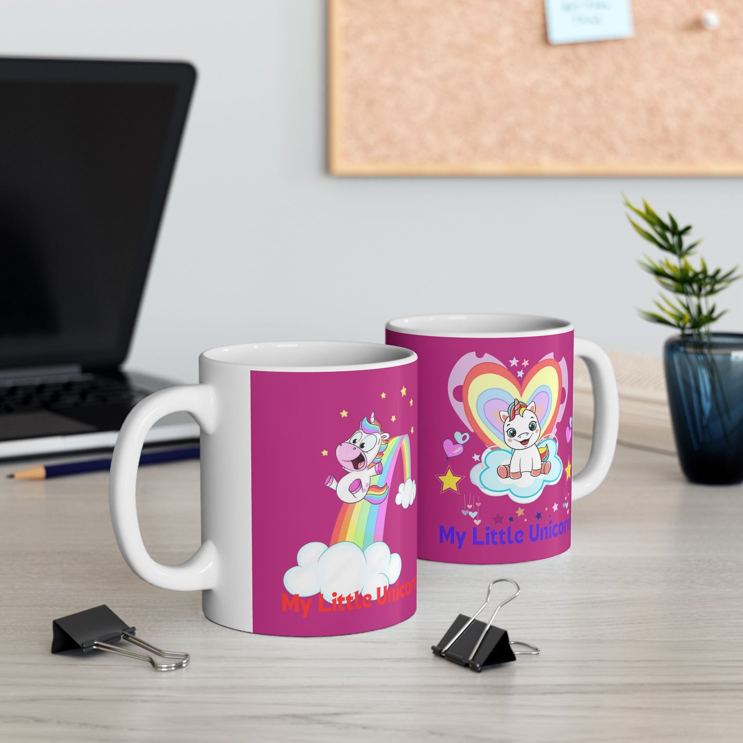 My Little Gold Star Unicorn Mug 11-15 Ounces Pink
