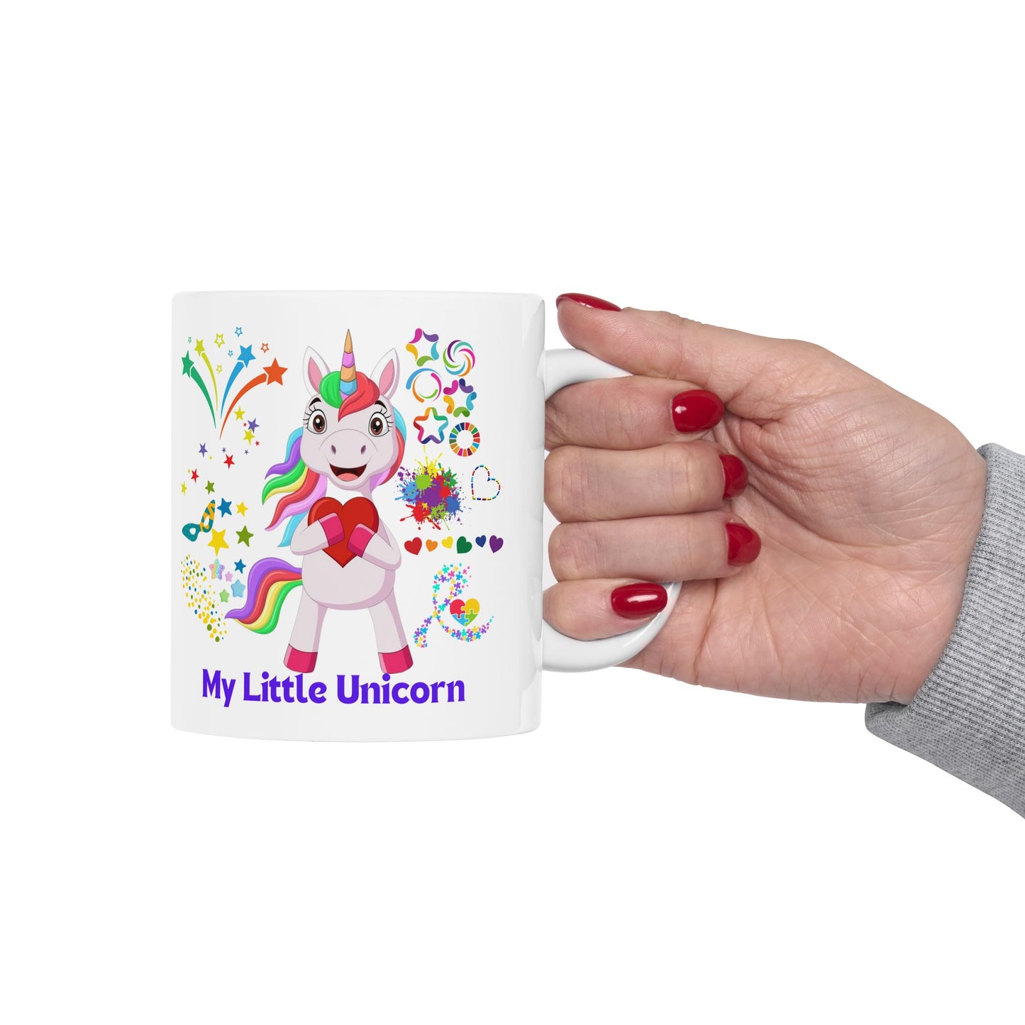 My Little Unicorn Couple Mug 11-15 Ounces White