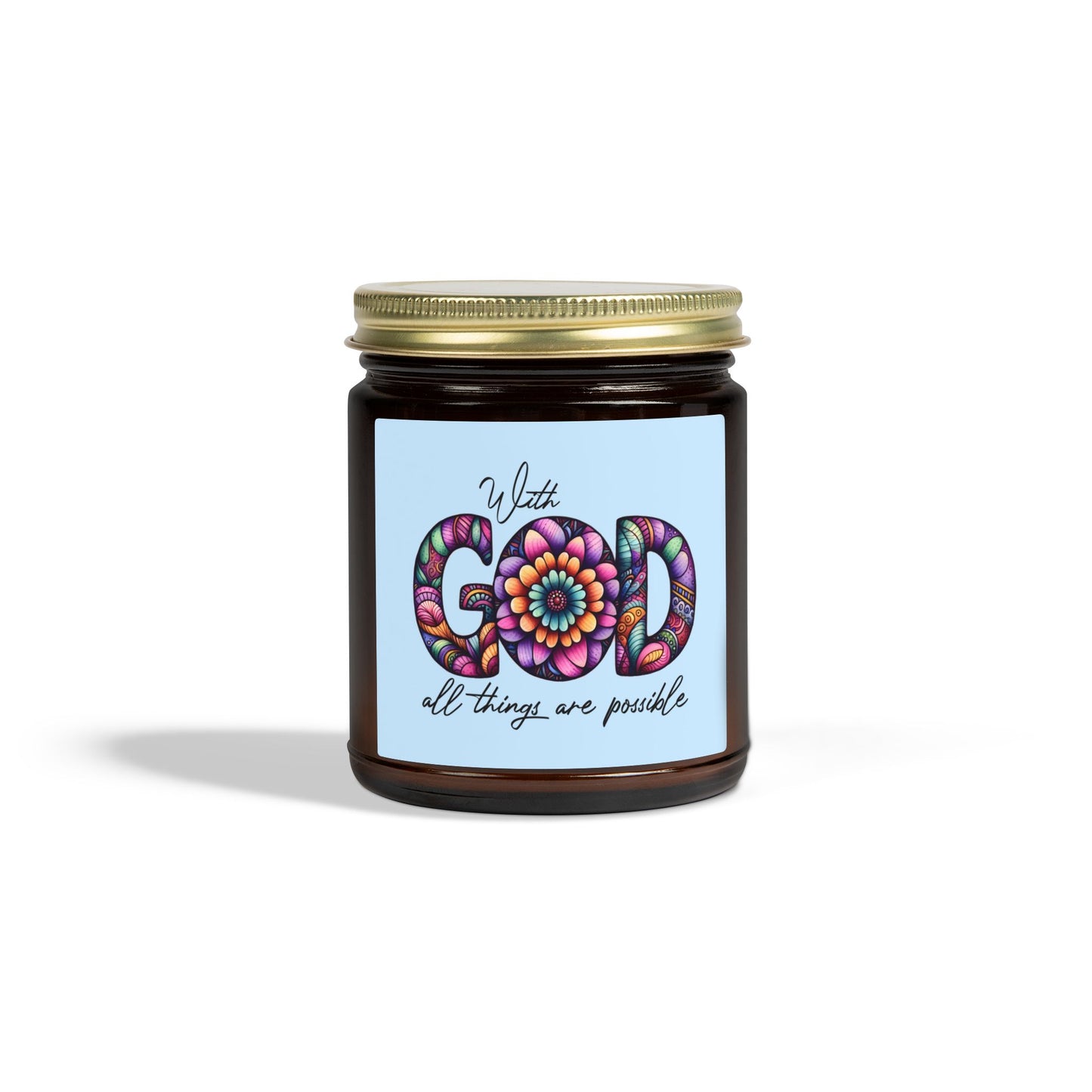 With Good  All Things Are Possible Scented Candles, Coconut Apricot Wax (4oz, 9oz)
