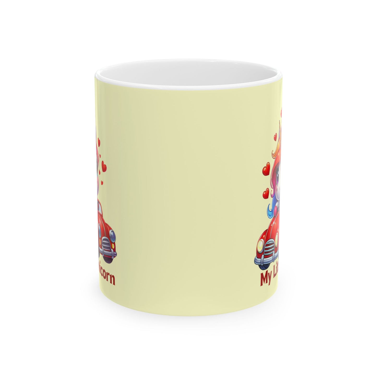 My Little Unicorn Red Car Mug 11-15 Ounces Yellow