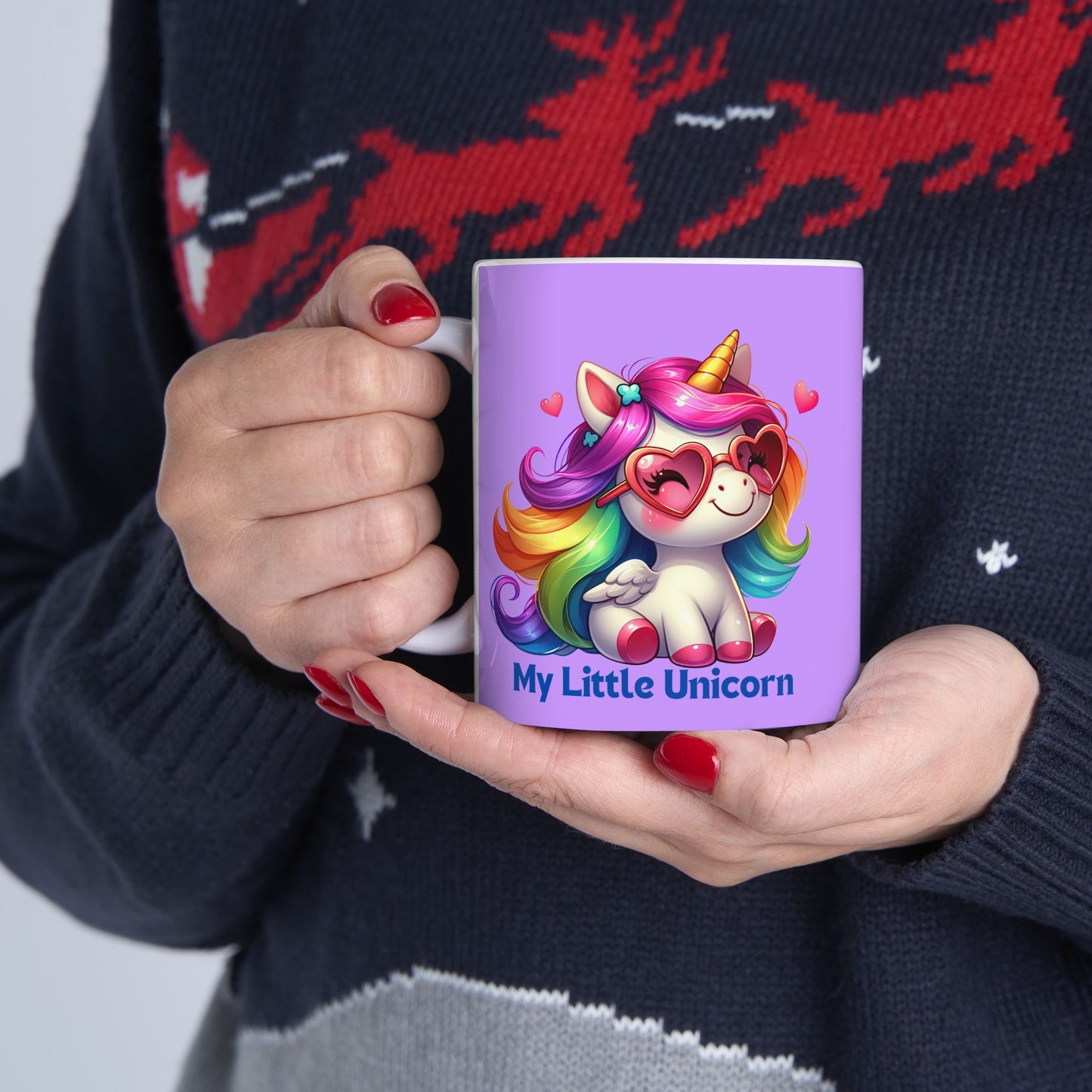 My Little Unicorn Rainbow Mug 11-15 Ounces Purple