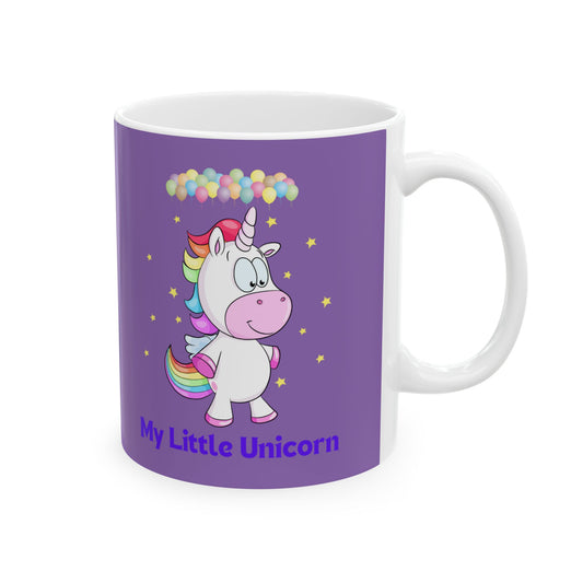 My Little Unicorn Balloons Mug 11-15 Ounces Light Purple