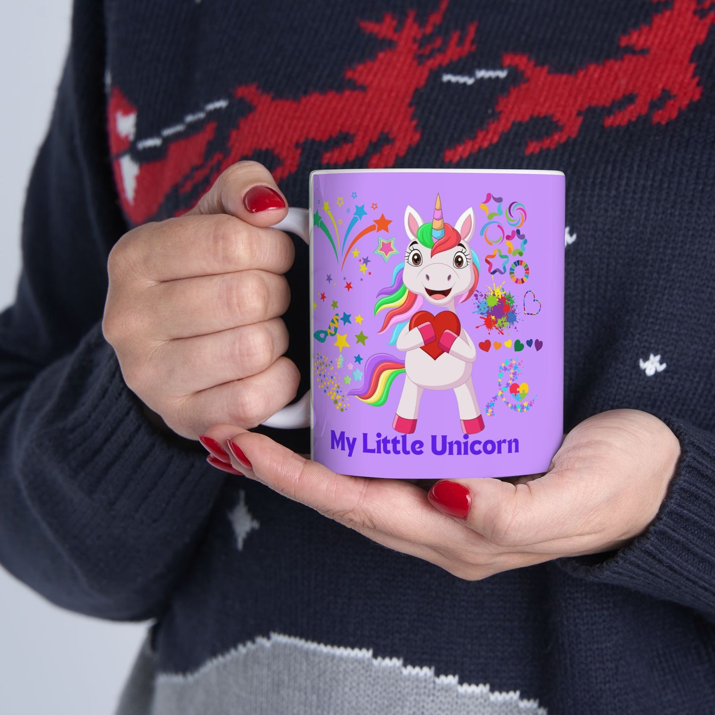 My Little Unicorn Couple Mug 11-15 Ounces White
