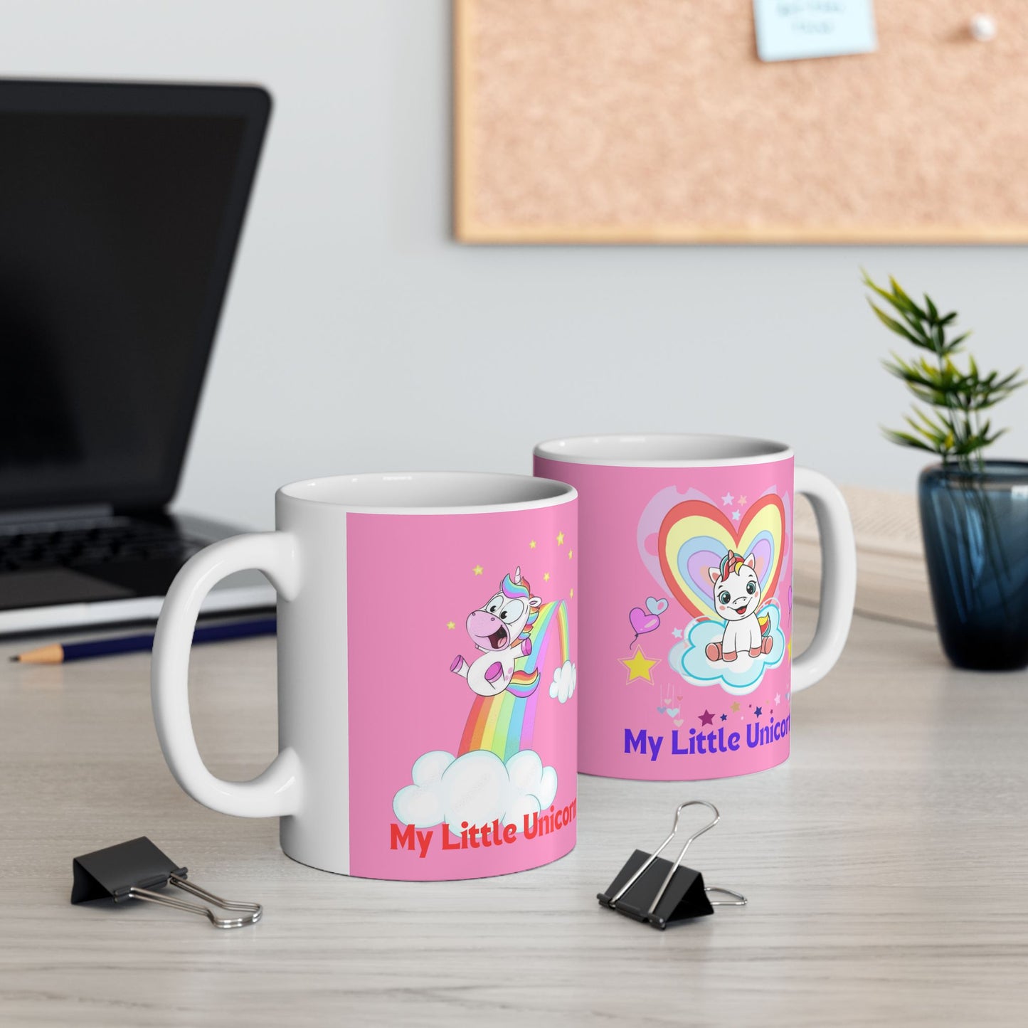 My Little Gold Star Unicorn Mug 11-15 Onces Pink