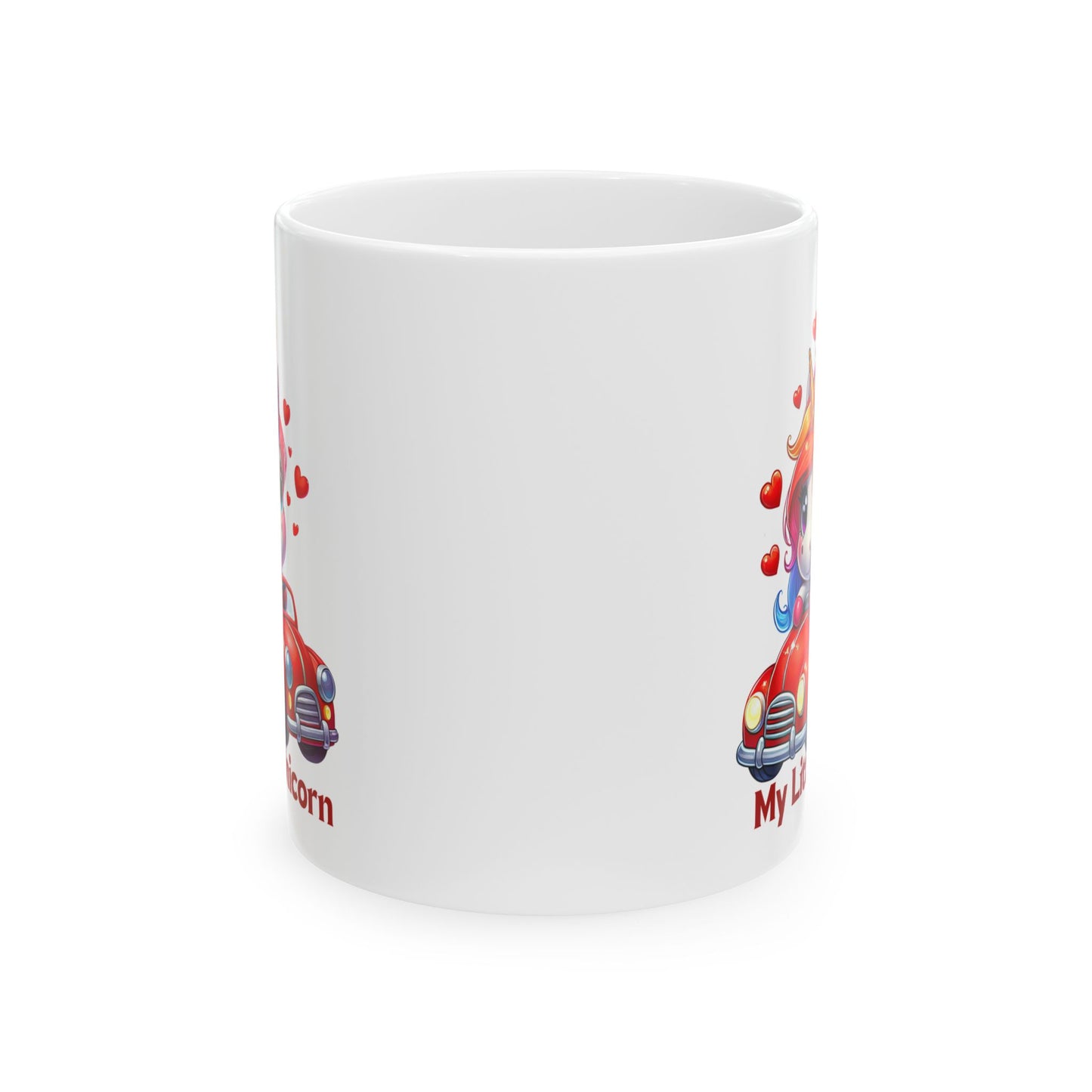 My Little Unicorn Red Car Mug 11-15 Ounces White