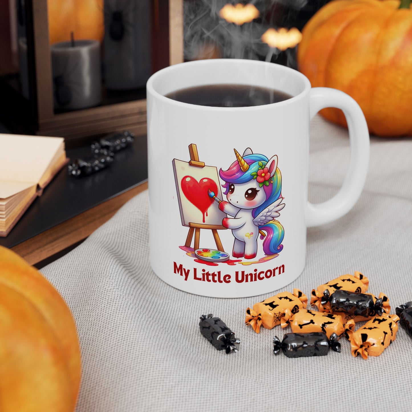 My Little Unicorn Heart Mug 11-15 Ounces White