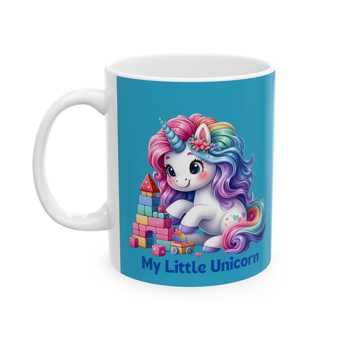 My Little Unicorn Castle Mug 11-15 Ounces Turquoise
