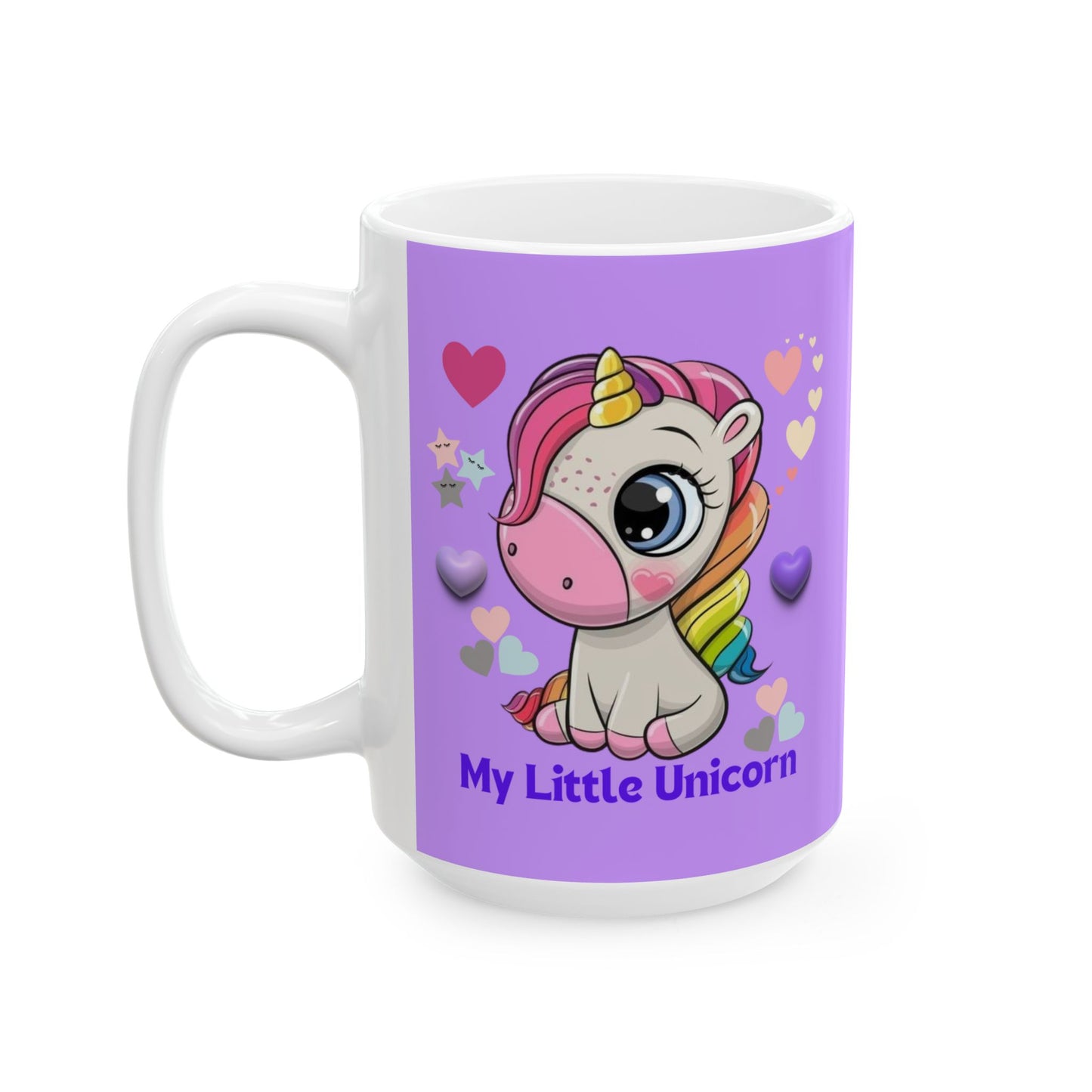 My Little Unicorn Balloons Mug 11-15 Ounces Purple