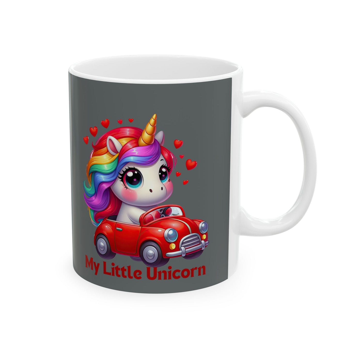 My Little Unicorn Castle Mug 11-15 Ounces Dark Grey