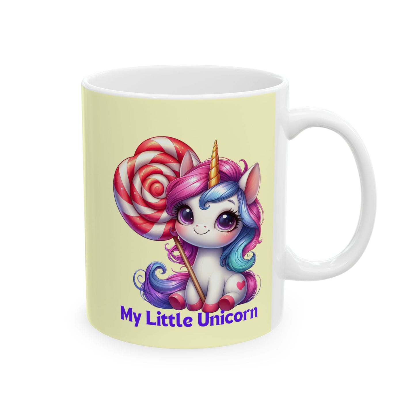 My Little Unicorn Candy Mug 11-15 Ounces Yellow