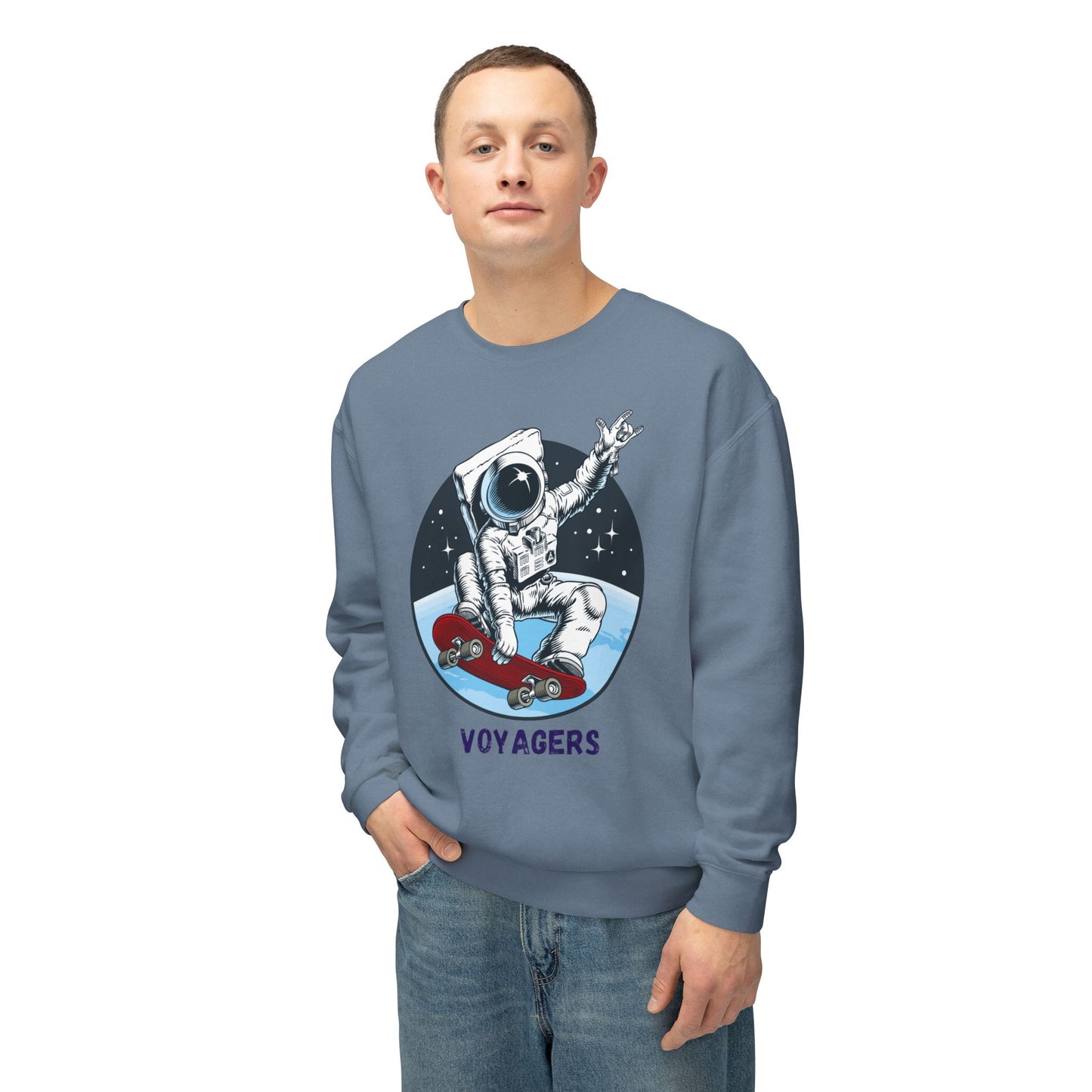 Unisex Long Sleeves Lightweight Crewneck Sweatshirt