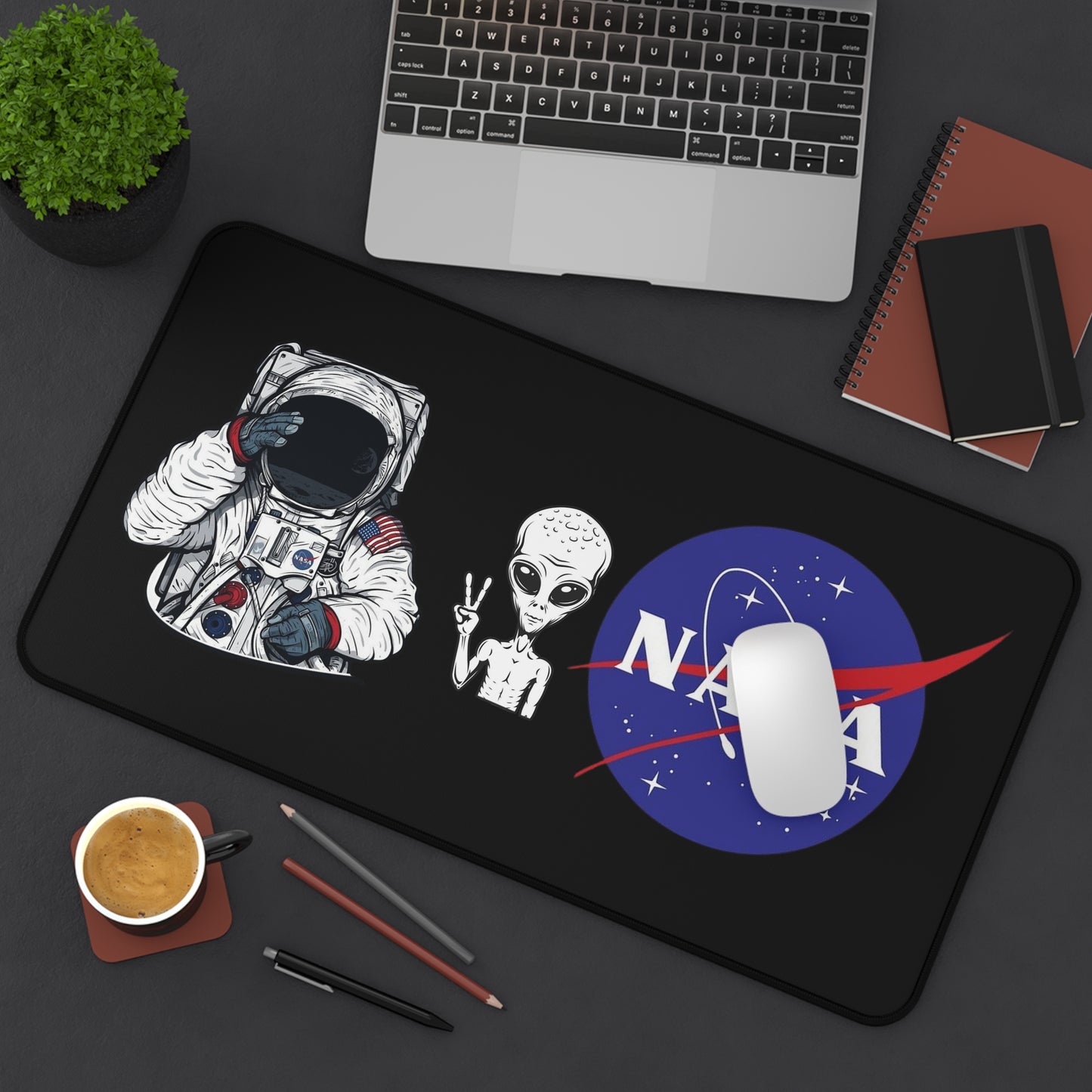 Nasa Mouse Pad Black