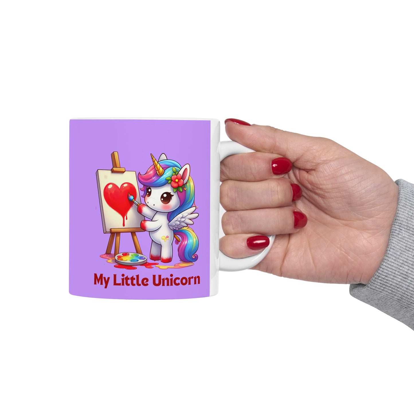 My Little Unicorn Heart Mug 11-15 Ounces Purple