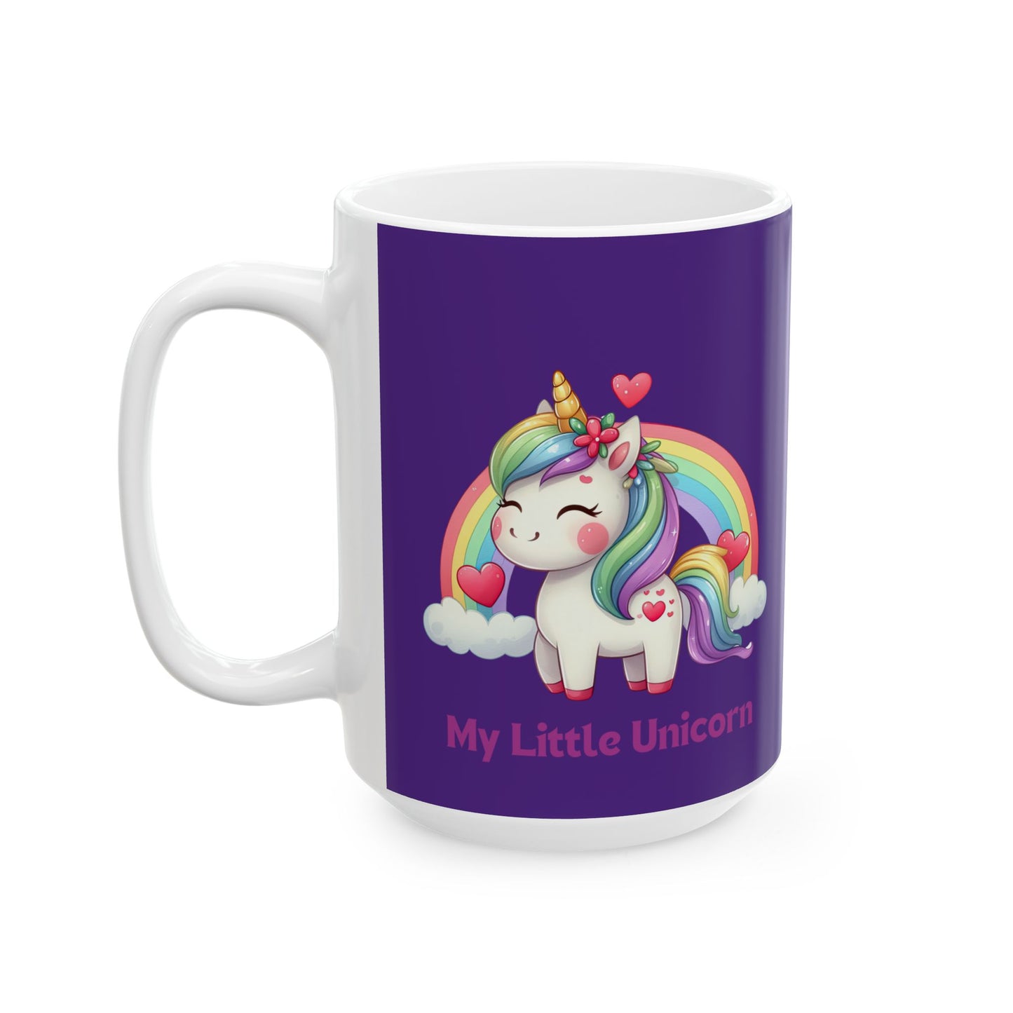 My Little Unicorn Rainbow Mug 11-15 Ounces Purple