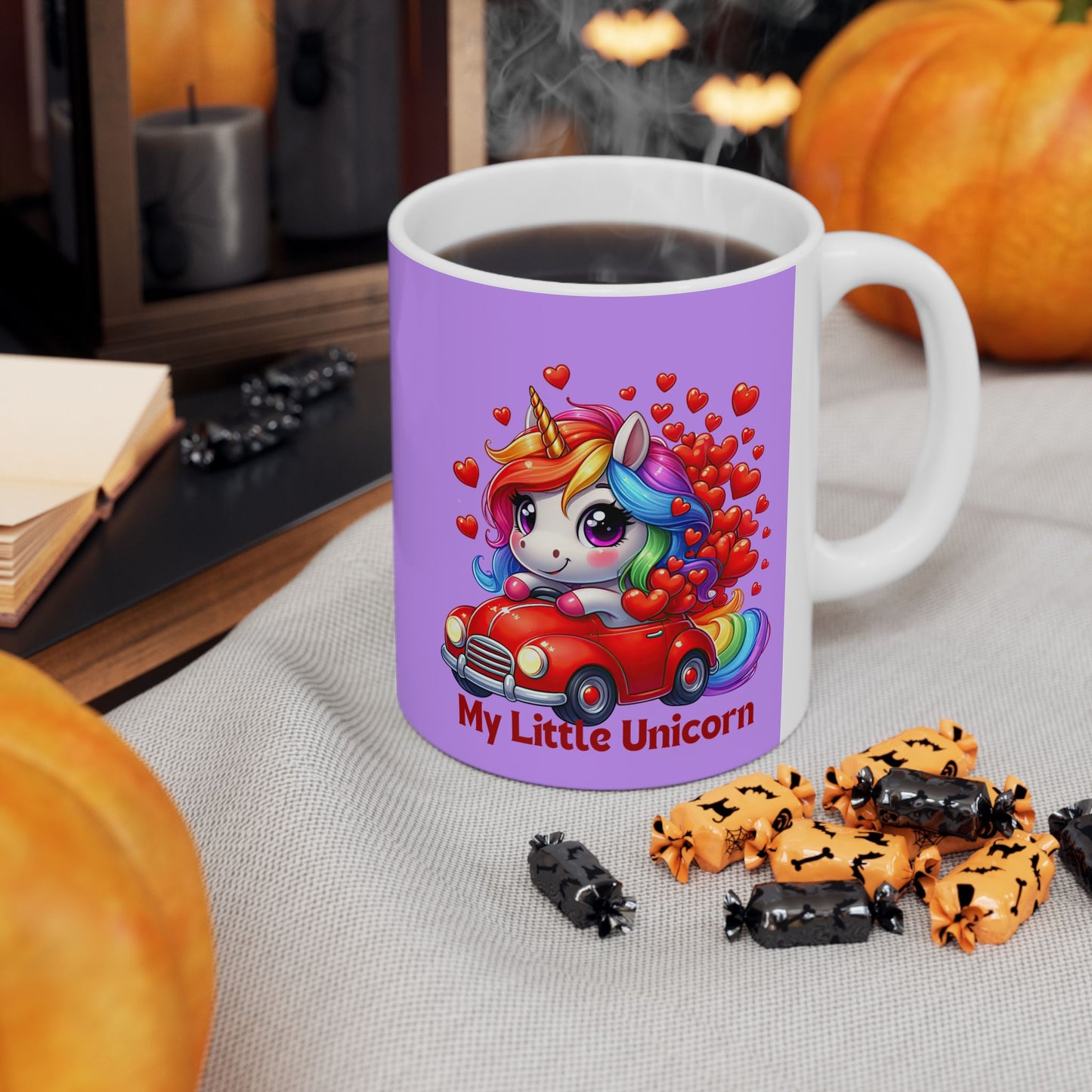 My Little Unicorn Red Car Mug 11-15 Ounces Purple