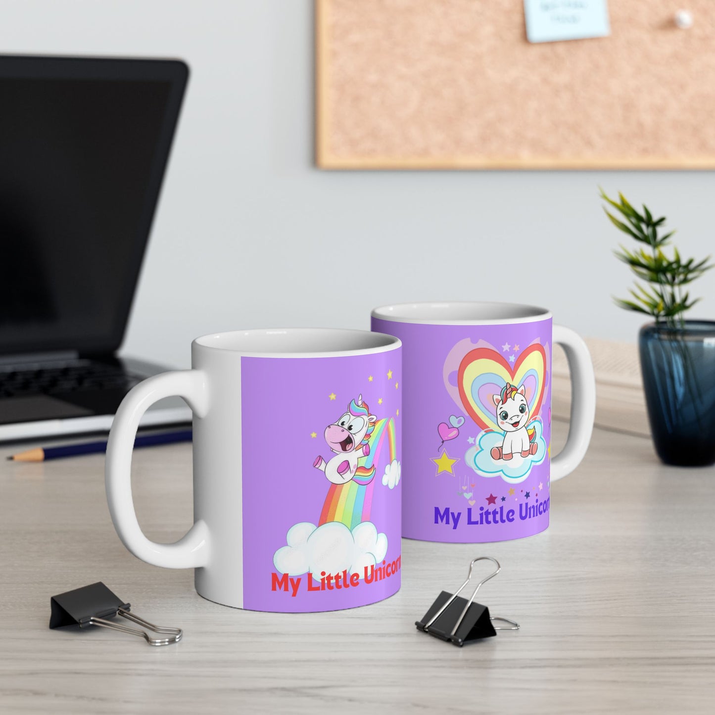 My Little Gold Star Unicorn Mug 11-15 Onces Purple