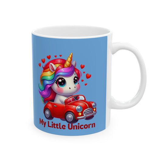 My Little Unicorn Castle Mug 11-15 Ounces Light Blue