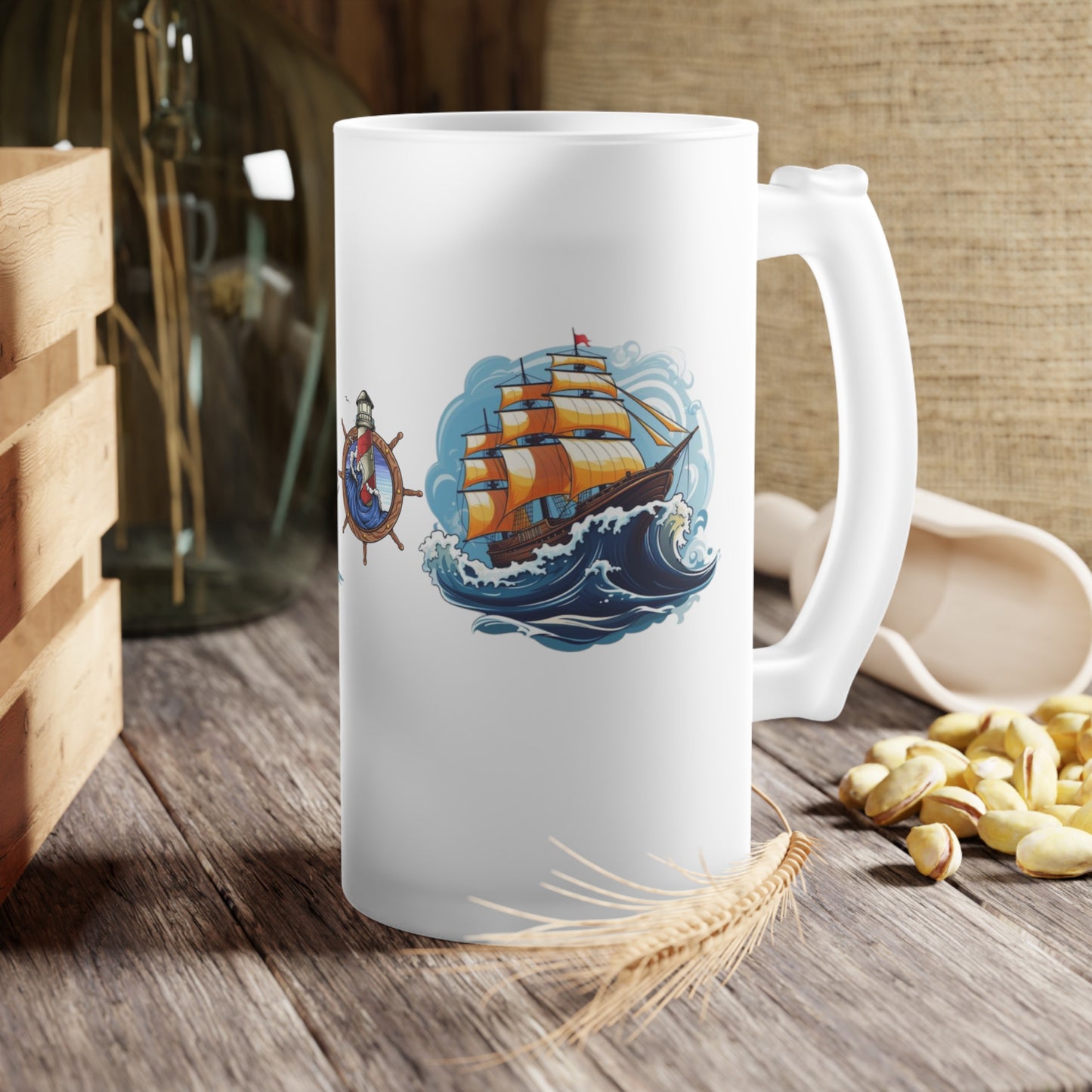 Frosted Glass Beer Mug