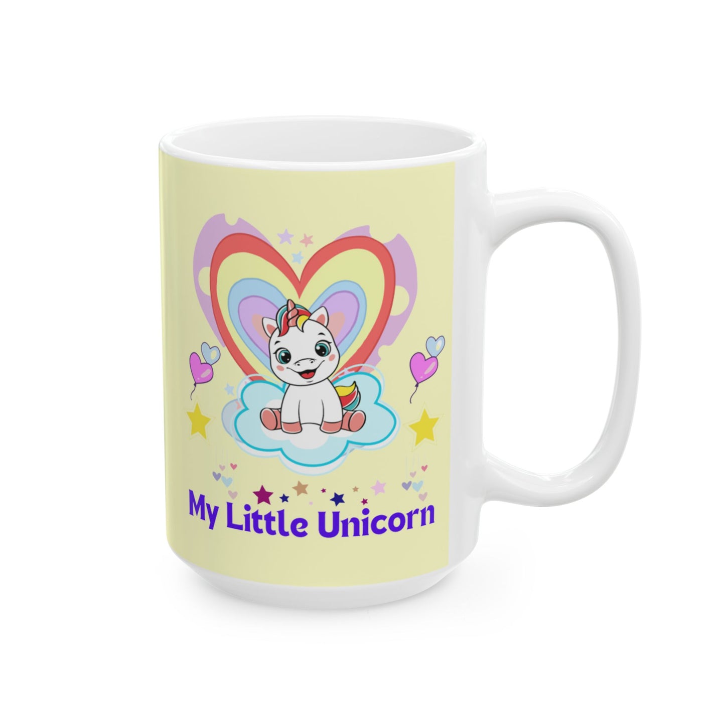 My Little Gold Star Unicorn Mug 11-15 Onces Yellow