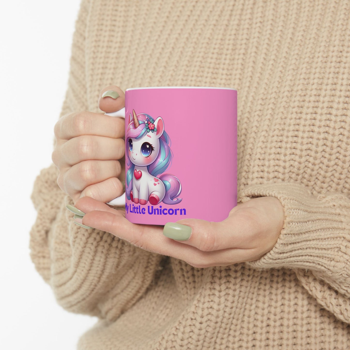 My Little Unicorn Heart Mug 11-15 Ounces Pink