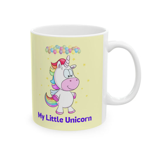My Little Unicorn Balloons Mug 11-15 Ounces Yellow