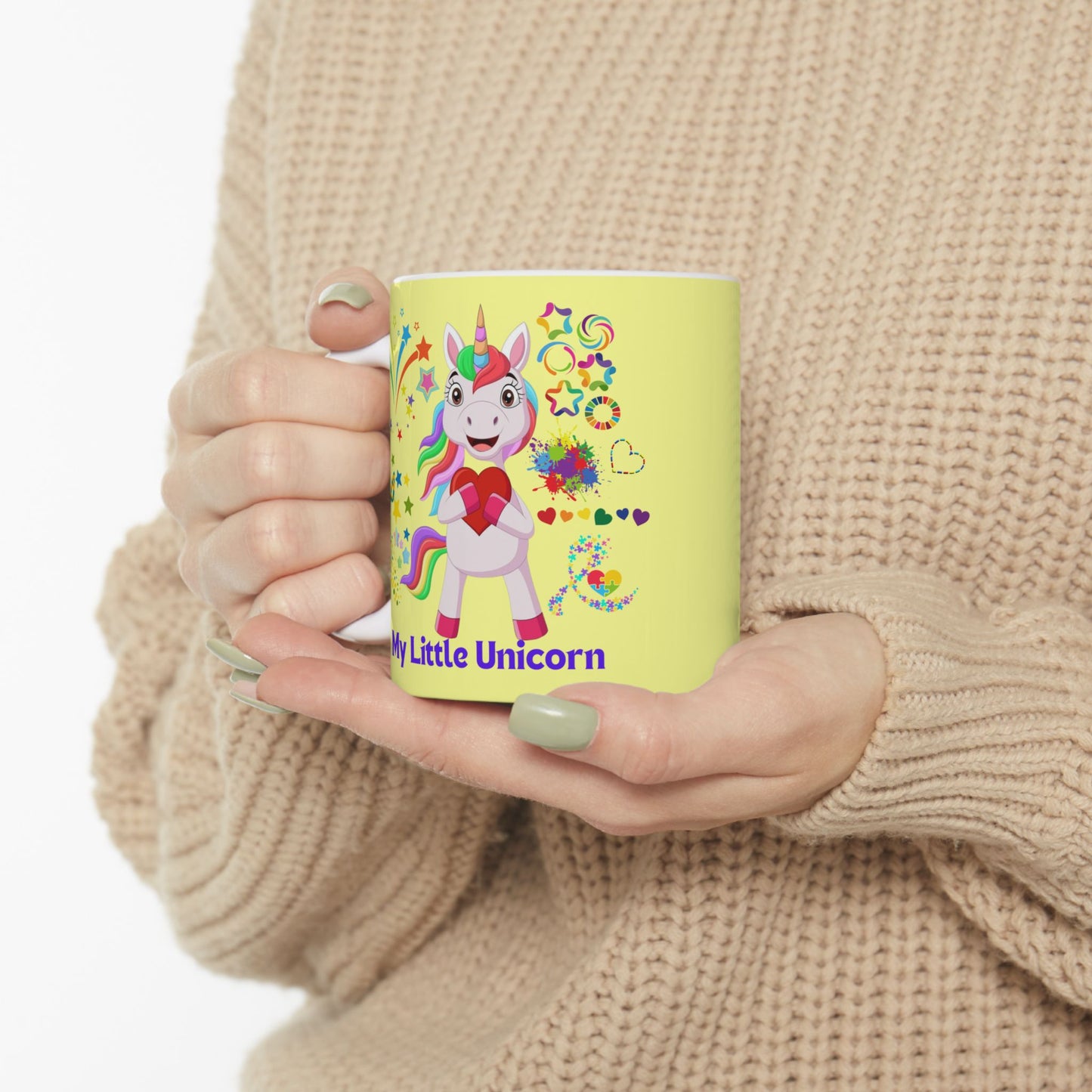 My Little Unicorn Couple Mug 11-15 Ounces Pink