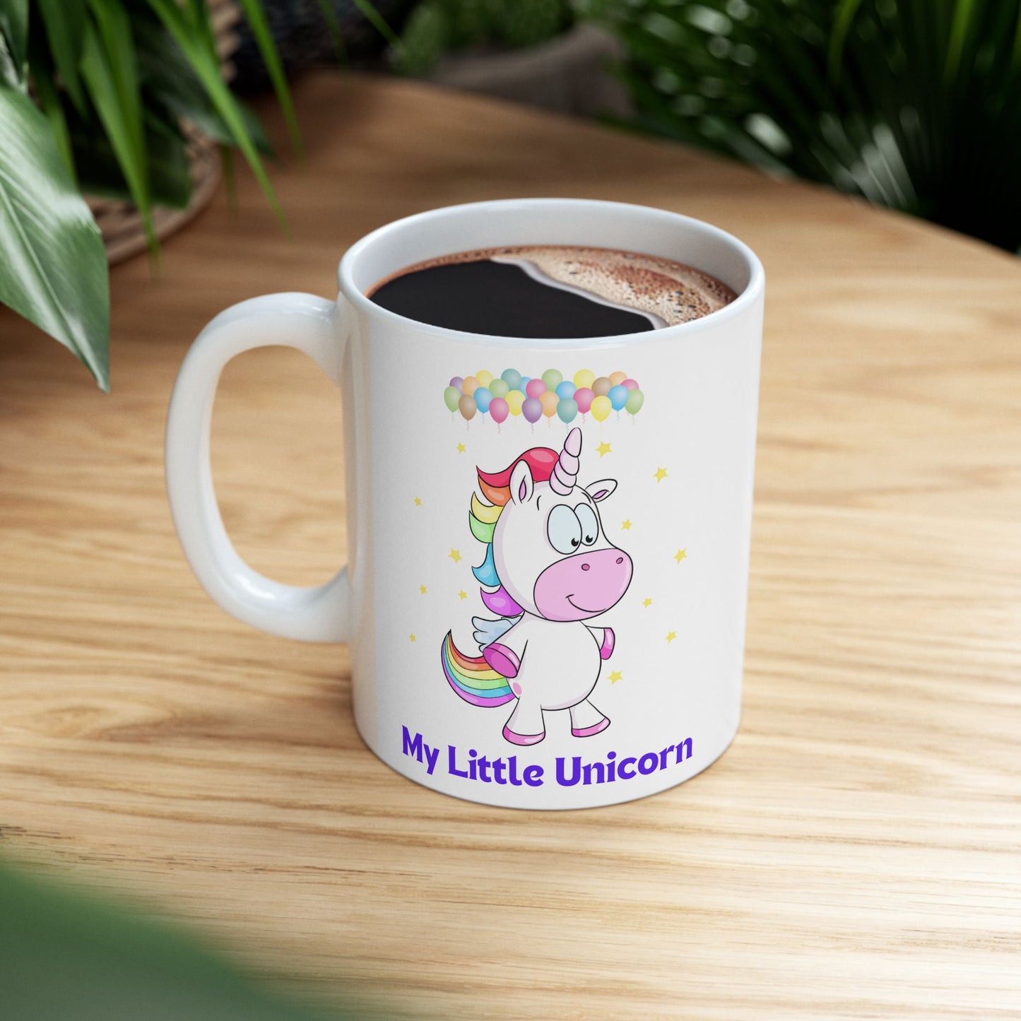 My Little Unicorn Balloons Mug 11-15 Ounces White