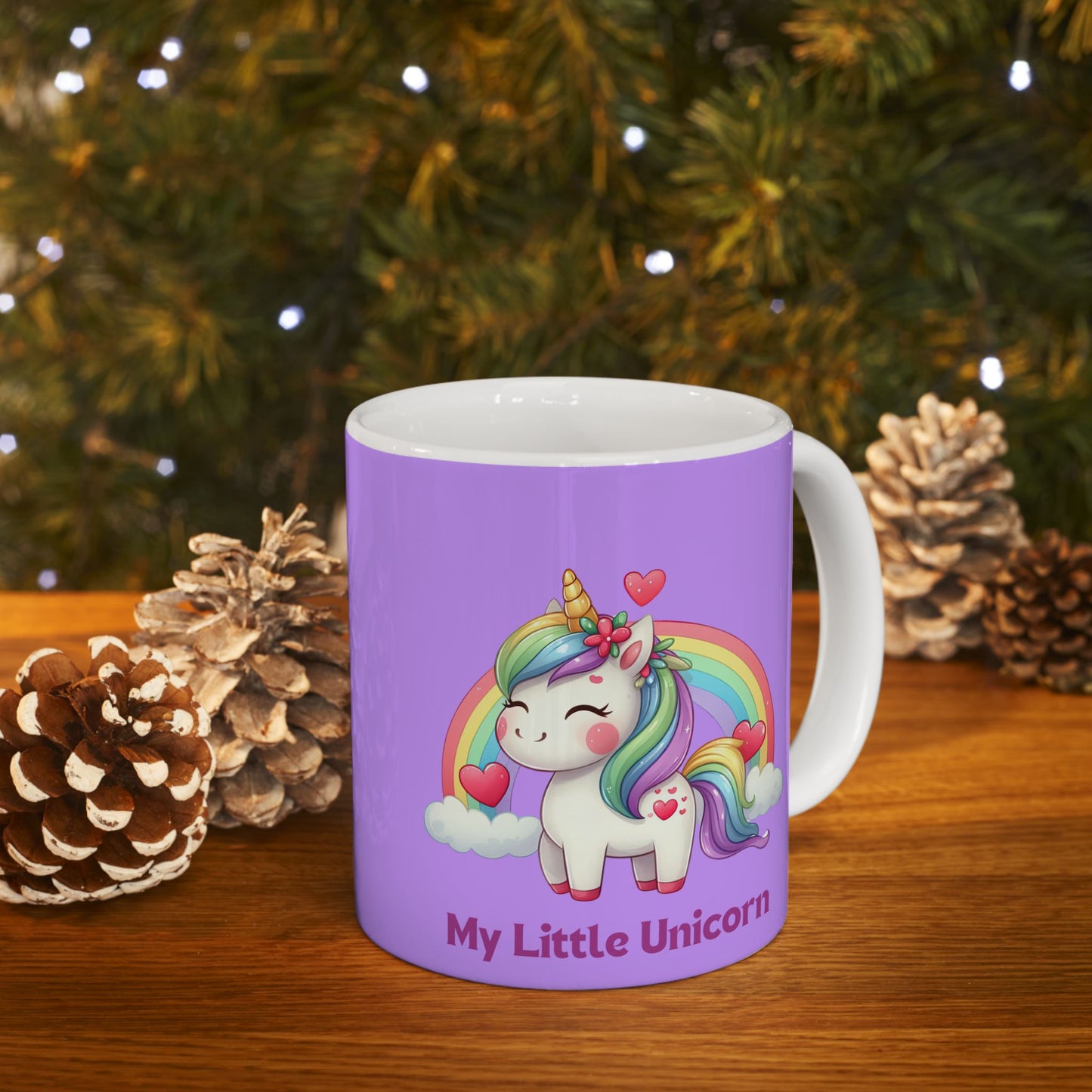 My Little Unicorn Rainbow Mug 11-15 Ounces Purple