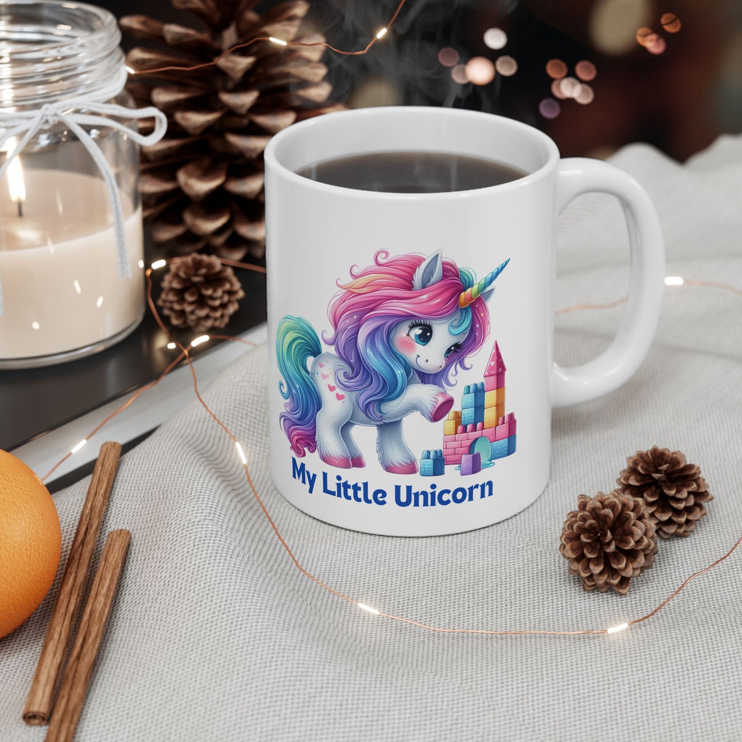 My Little Unicorn Castle Mug 11-15 Ounces White