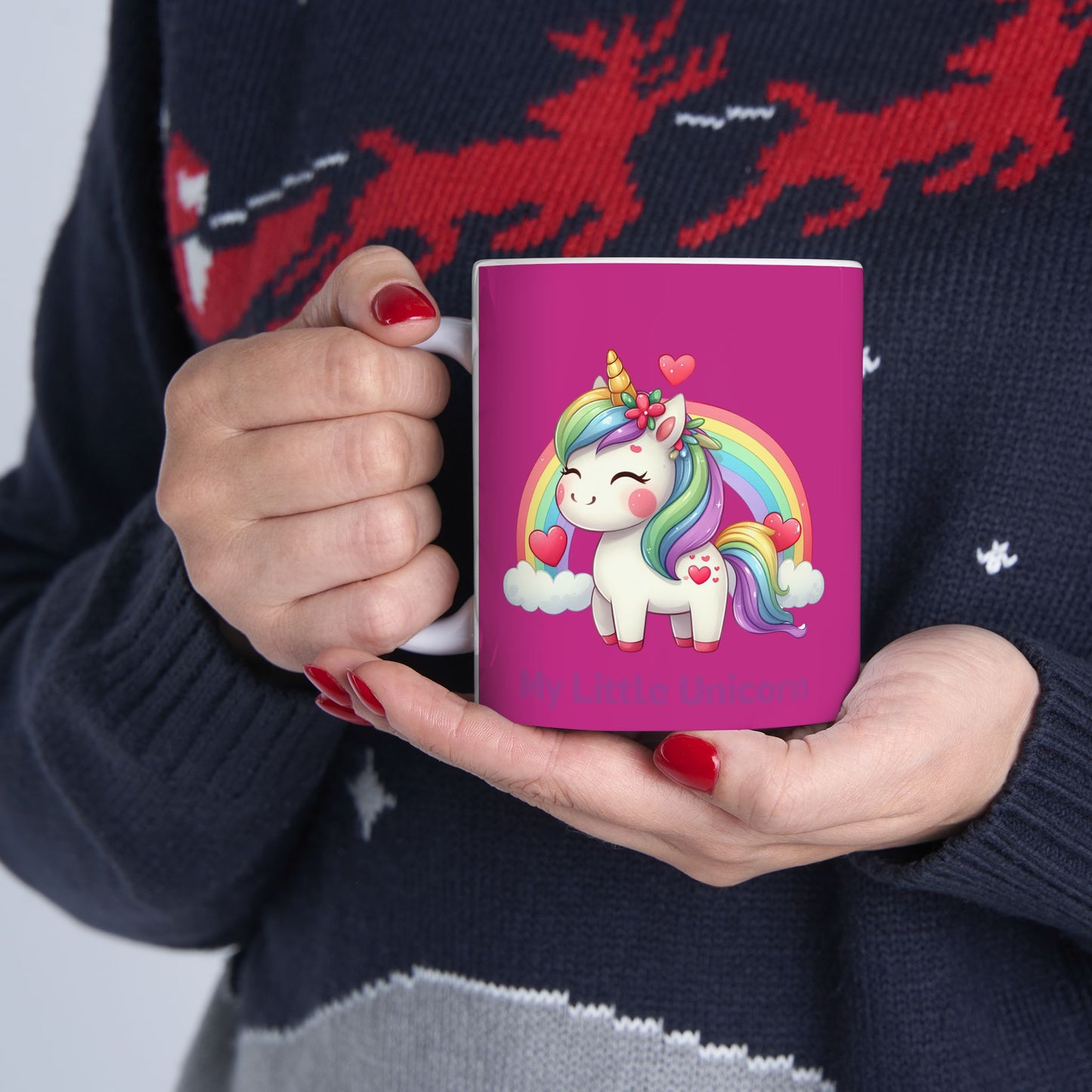My Little Unicorn Rainbow Mug 11-15 Ounces Pink