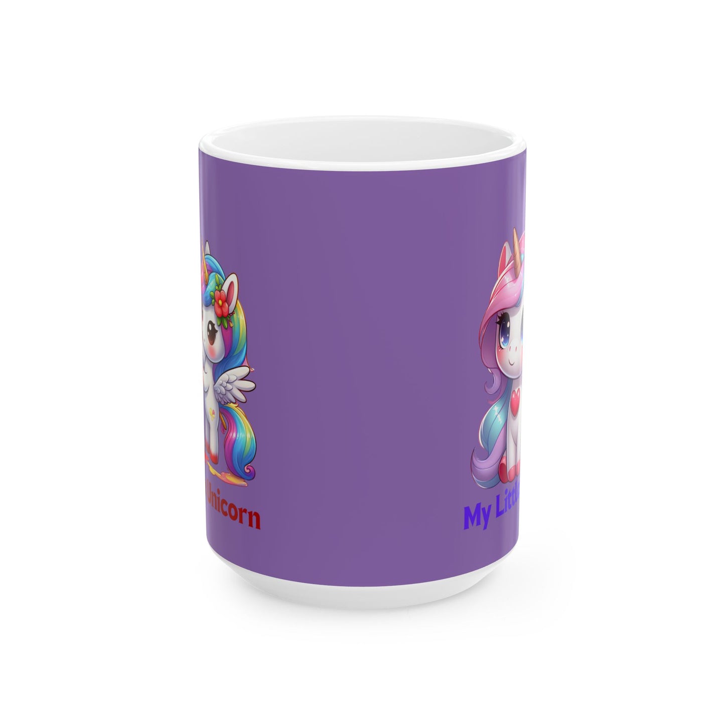 My Little Unicorn Heart Mug 11-15 Ounces Light Purple