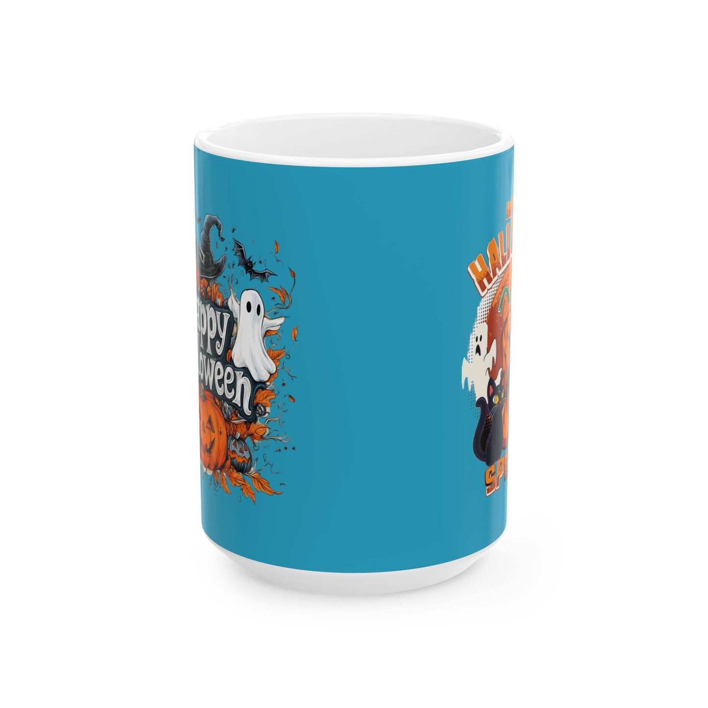 Happy Halloween Mug 11-15 Onces Torquoise