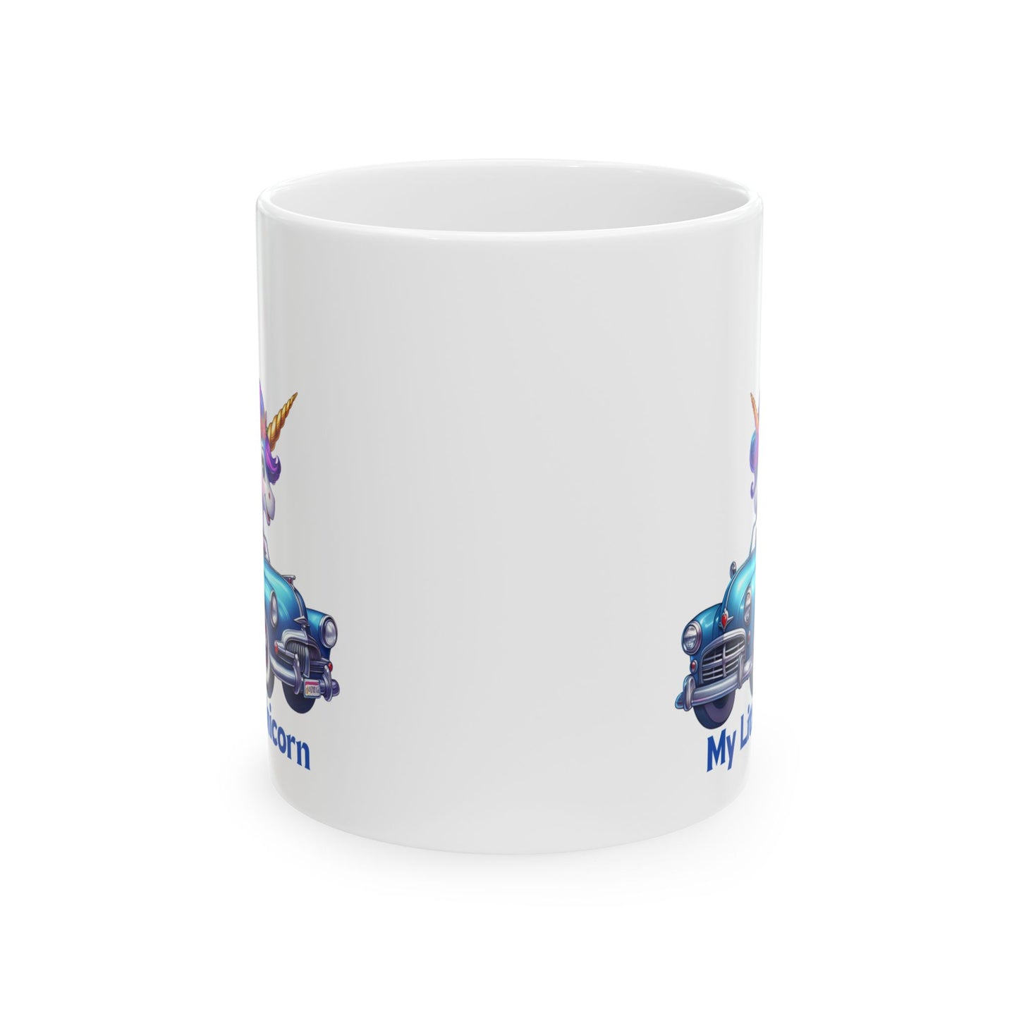 My Little Unicorn Blue Car Mug 11-15 Ounces White