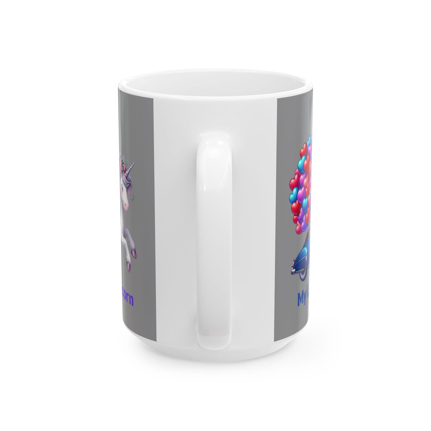 My Little Unicorn Horse Mug 11-15 Ounces Grey