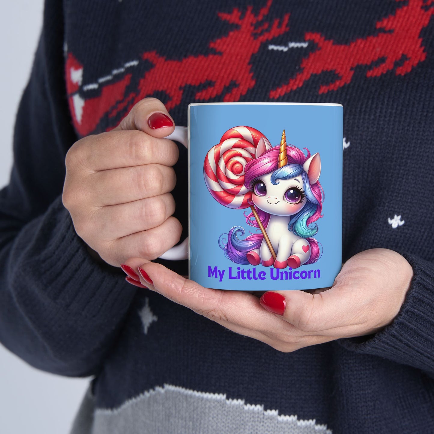 My Little Unicorn Sweet Mug 11-15 Ounces Light Blue