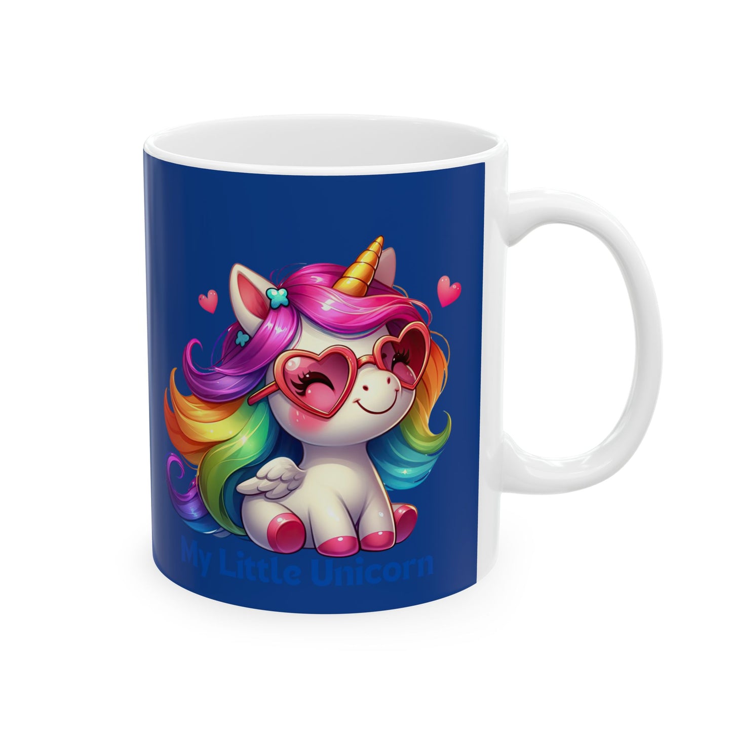 My Little Unicorn Rainbow Mug 11-15 Ounces Dark Blue